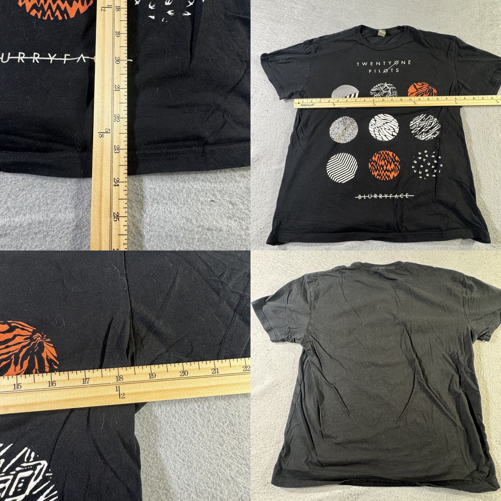 Vintage VINTAGE Twenty One Pilots Blurryface Shirt Men Large Black Band Tee Rock Tour Graphic Cotton Size US L / EU 52-54 / 3 - 8 Thumbnail