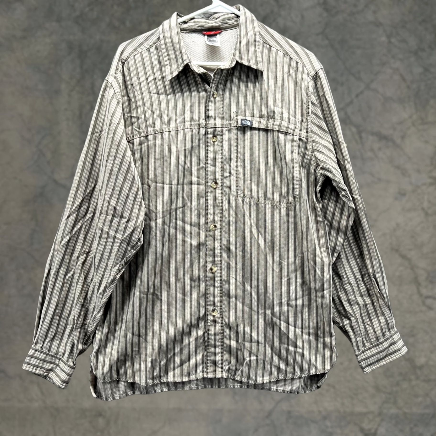 The North Face The North Face Shirt Men M Khaki Button-Down Striped Outdoors Camp Hiking Casual Size US M / EU 48-50 / 2 - 1 Thumbnail