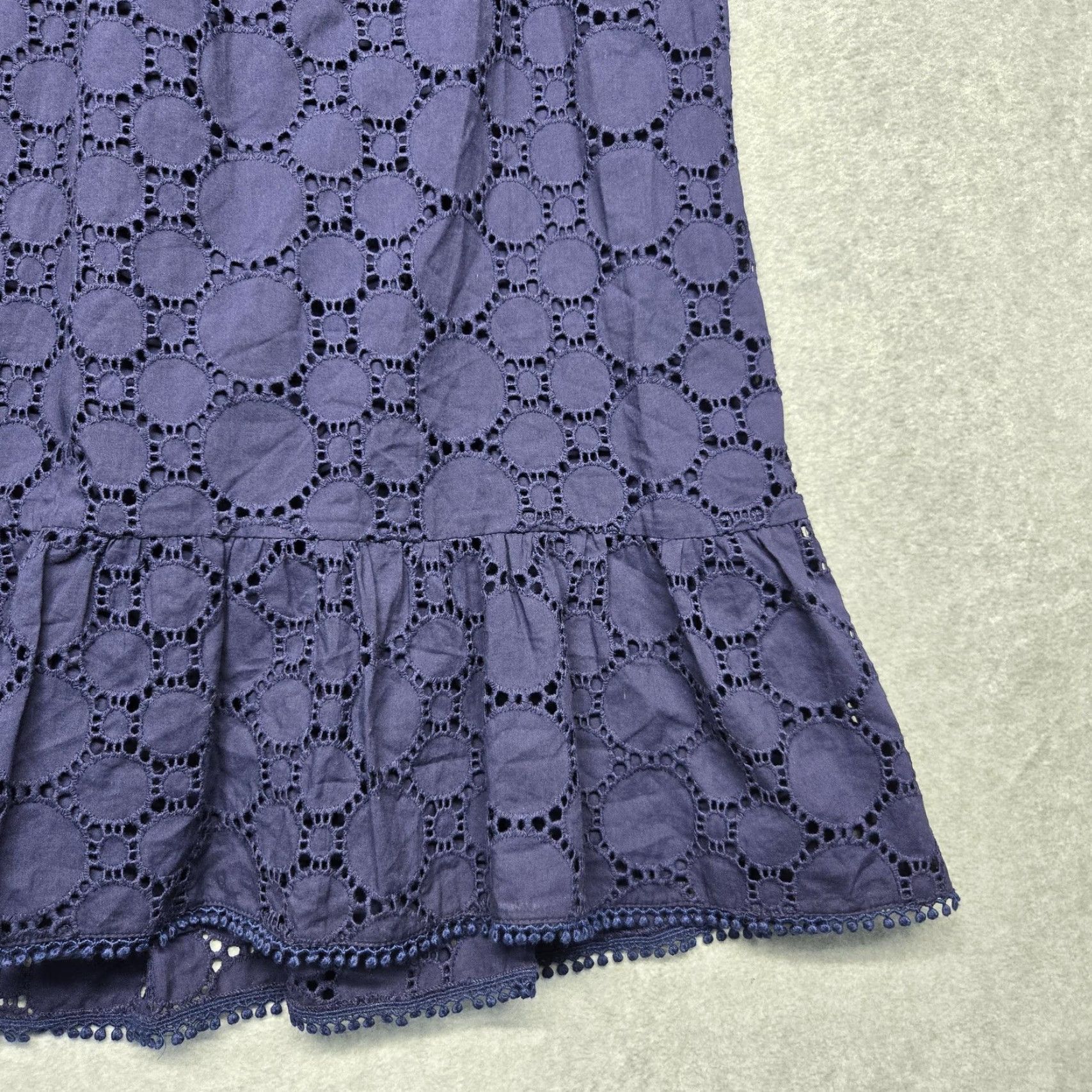 Parker Parker Womens Small Blue Eyelet Puff Sleeve Mini Dress Aquarius Off the Shoulder Short Sleeve Cotton 32.5in A-Line Bohemian Chic Dress Mens? Size S / US 4 / IT 40 - 7 Thumbnail