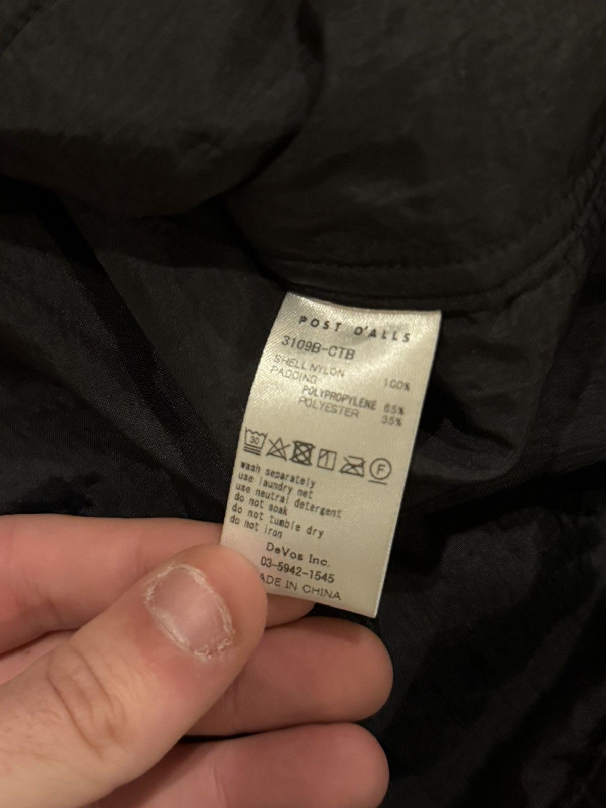 Post Overalls post overalls #3109B-CTB POST Chinois DV thinsulate black 3M Size US XL / EU 56 / 4 - 6 Thumbnail