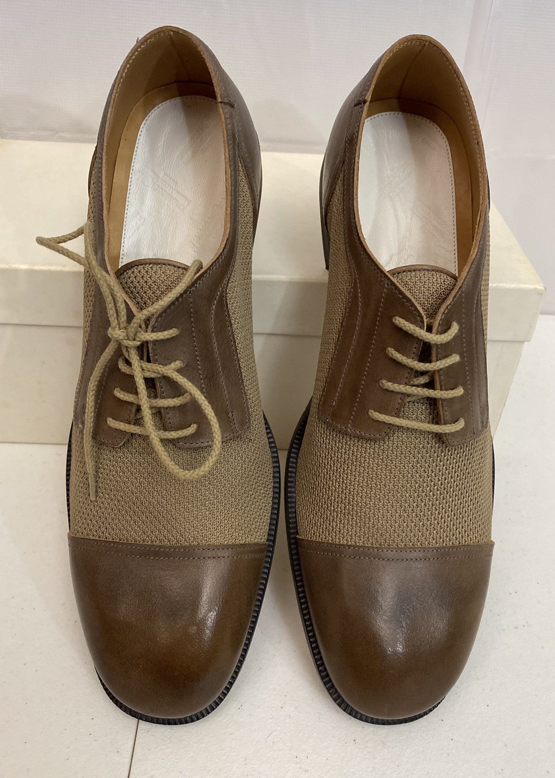 Maison Margiela Maison Margiela 22 🇮🇹 Brown Captoe Hybrid Mesh Derby 11 New Size US 11 / EU 44 - 6 Thumbnail