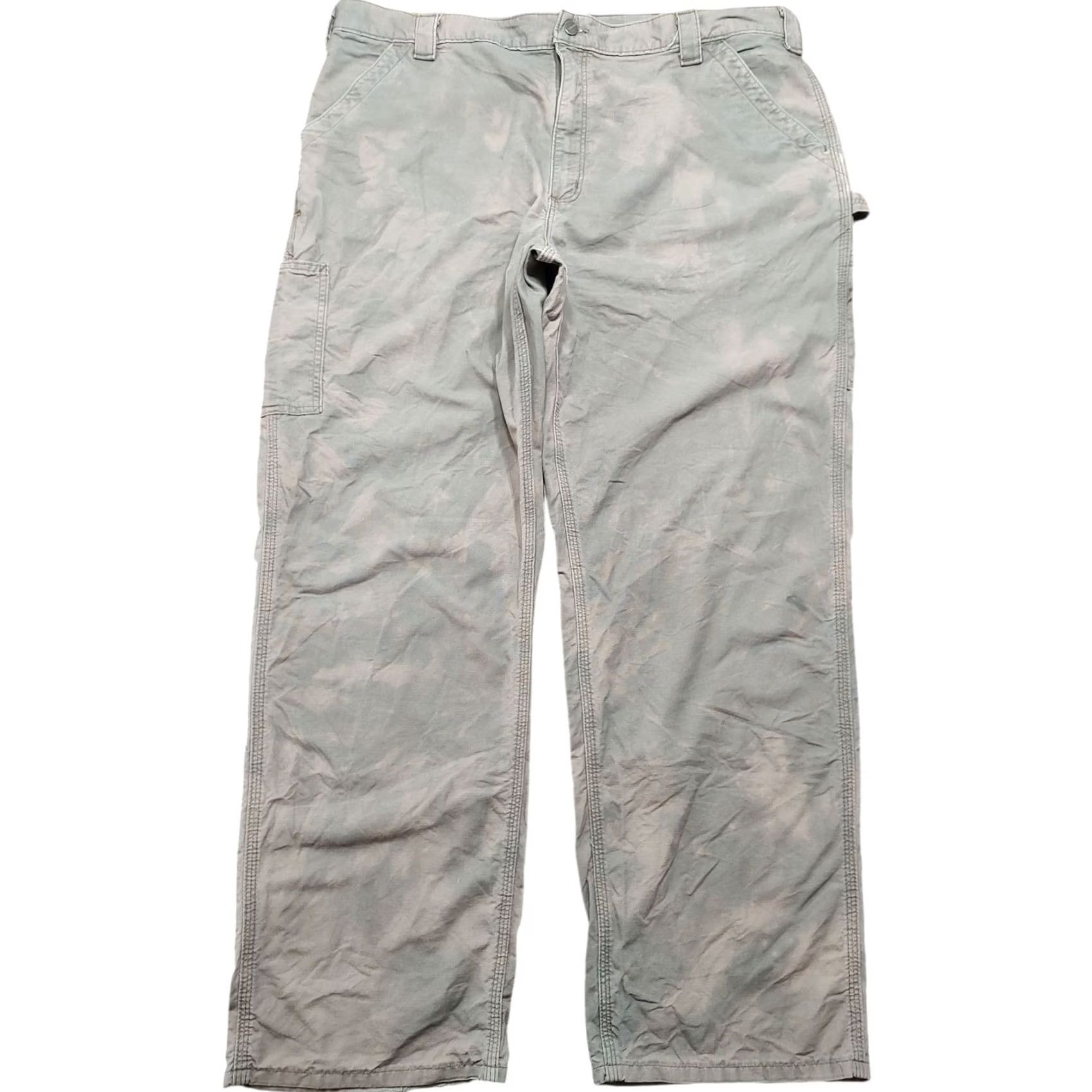 Carhartt Carhartt Carpenter Pants Brown Acid Wash Tie Dye Canvas Mens 42x32 Grunge Workwear Size US 42 / EU 58 - 2 Thumbnail