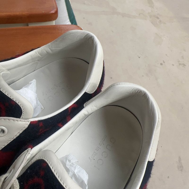 Gucci Gucci Casual Velvet Sneakers in Red and Black Size US 9.5 / EU 42-43 - 6 Thumbnail