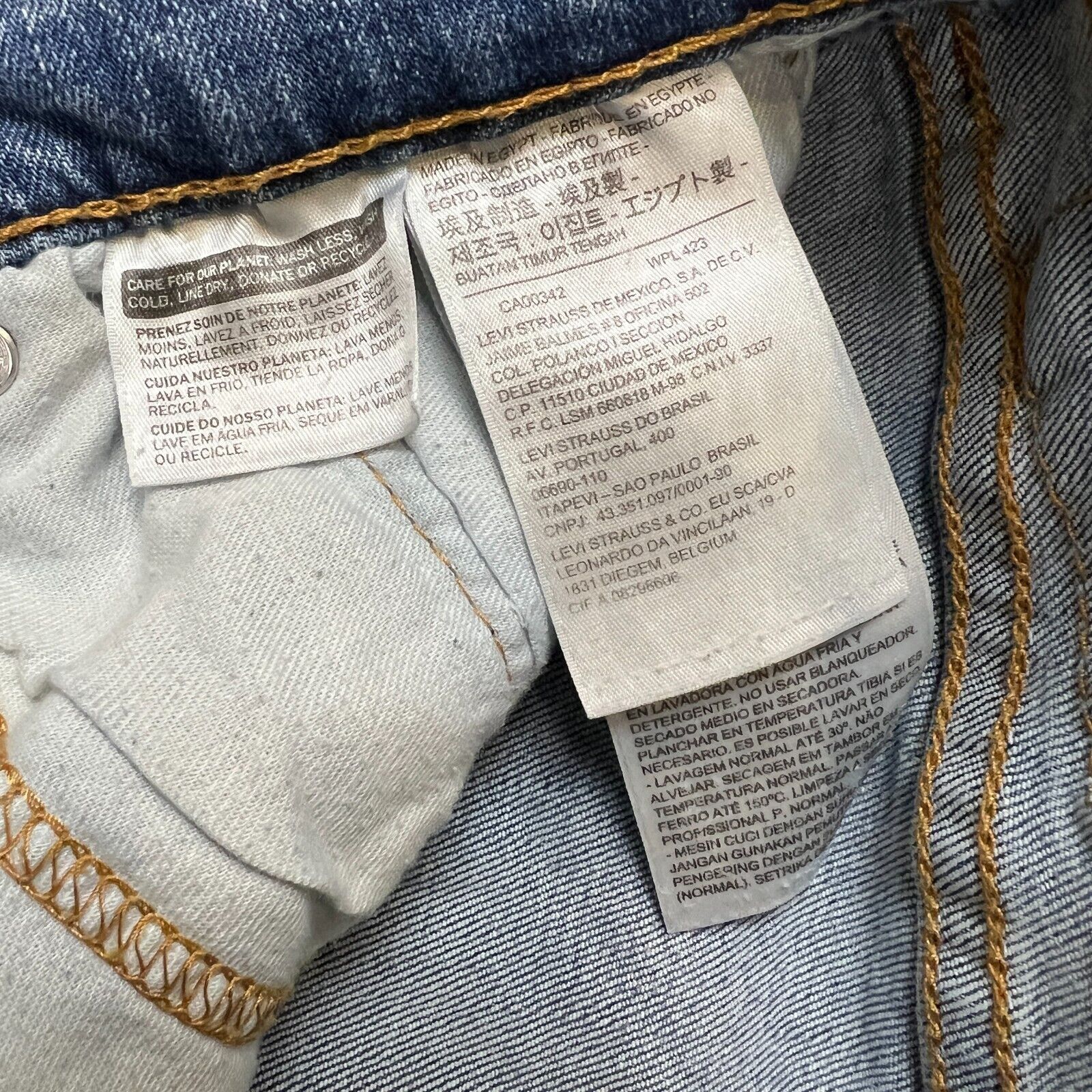 Levi's × Vintage Levi's 502 Jeans Mens 32x28 Regular Taper Fit Denim Pants Size US 32 / EU 48 - 9 Thumbnail