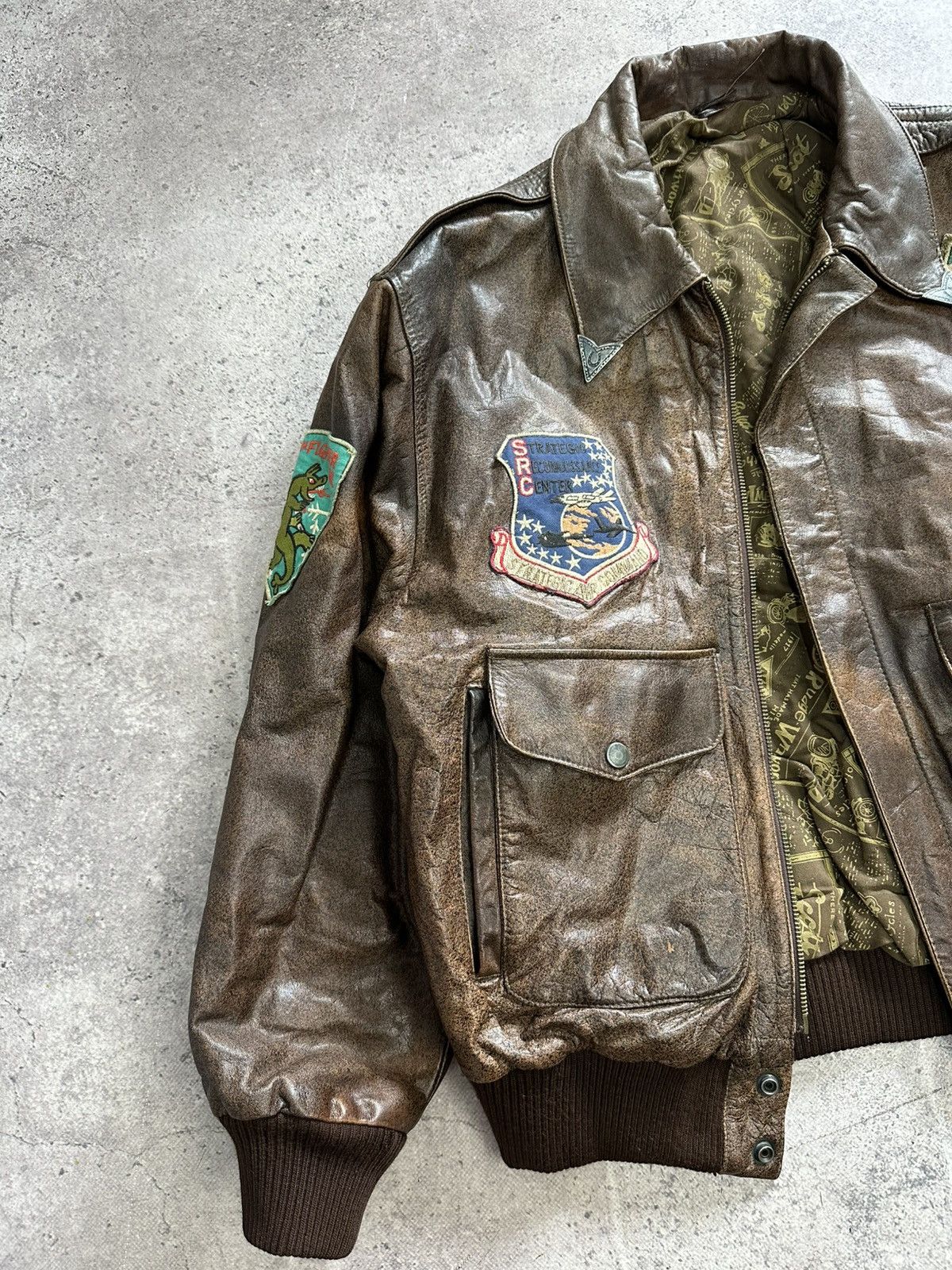 Avirex × Vintage Vintage Avirex Leather Bomber Jacket Motorcycle Biker Size US M / EU 48-50 / 2 - 3 Thumbnail