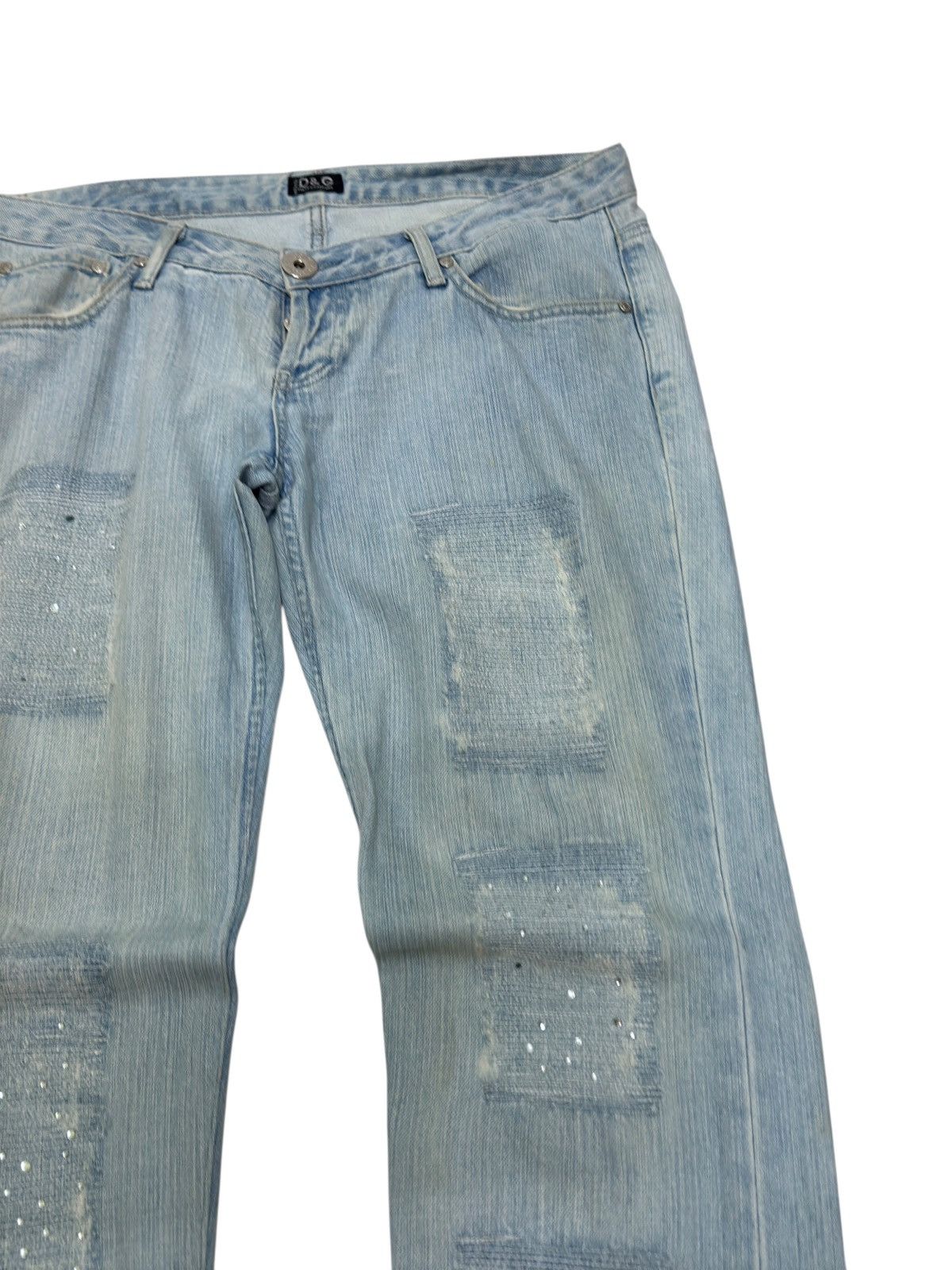 Dolce & Gabbana Dolce & Gabbana Zigzag Sun Faded Jeans Rare Swarovski Style Size US 34 / EU 50 - 5 Thumbnail