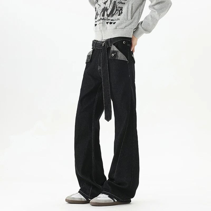 Japanese Brand Patchwork Wide Leg Denim Size US 32 / EU 48 - 3 Thumbnail