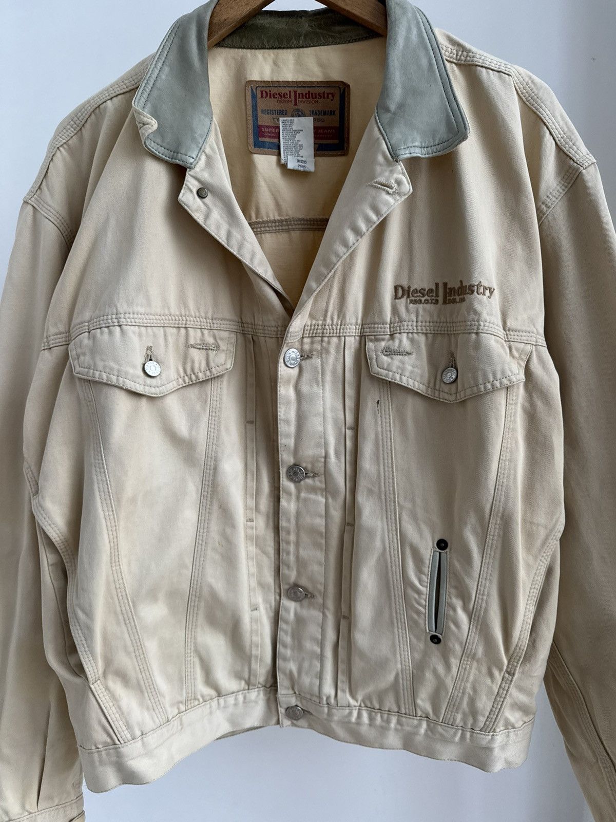 Diesel Vintage Diesel 90s Workwear Beige Utility Canvas Button-Up Size US L / EU 52-54 / 3 - 4 Thumbnail