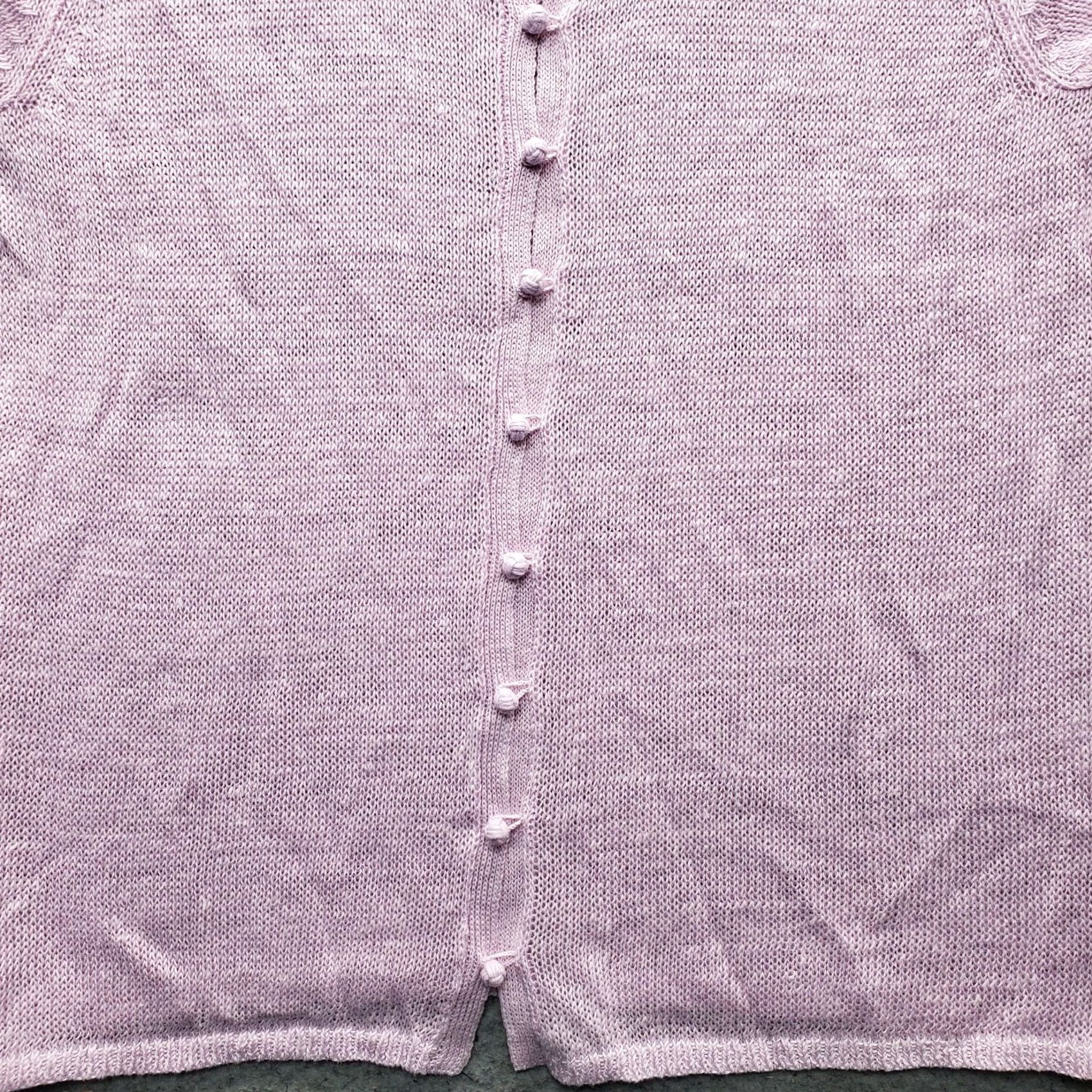 J. Jill J. Jill Knit Cardigan Top Womens Small Purple Classic Short Sleeve Button Front Size S / US 4 / IT 40 - 7 Thumbnail