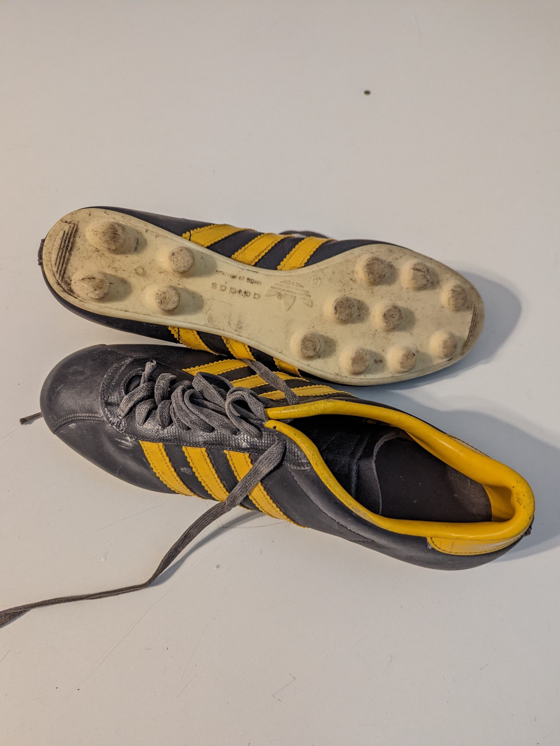 Adidas : Adidas Vintage Football Boots Black Yellow Made in France Size US 6.5 / EU 39-40 - 10 Thumbnail