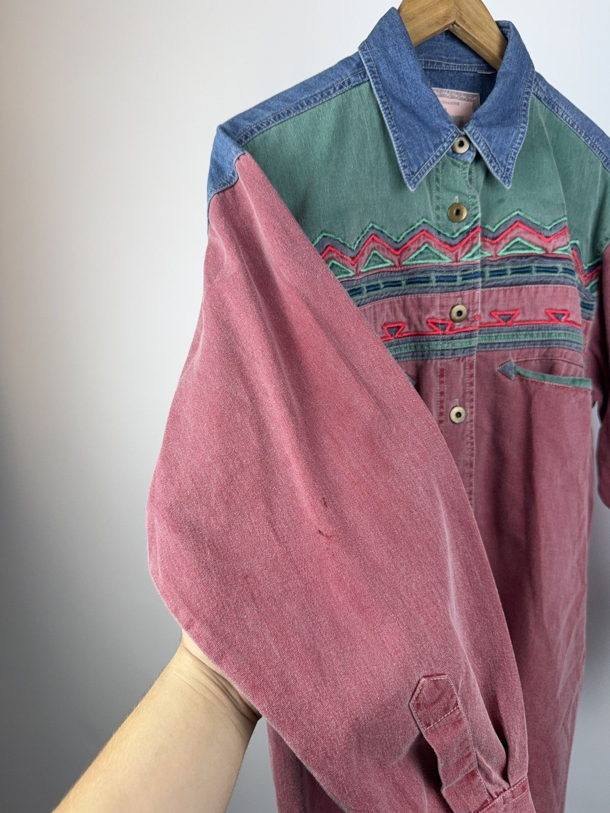 Cowboy Equipment Vintage 90s Western Cowboy Retro Native Cotton Shirt Size US L / EU 52-54 / 3 - 6 Thumbnail