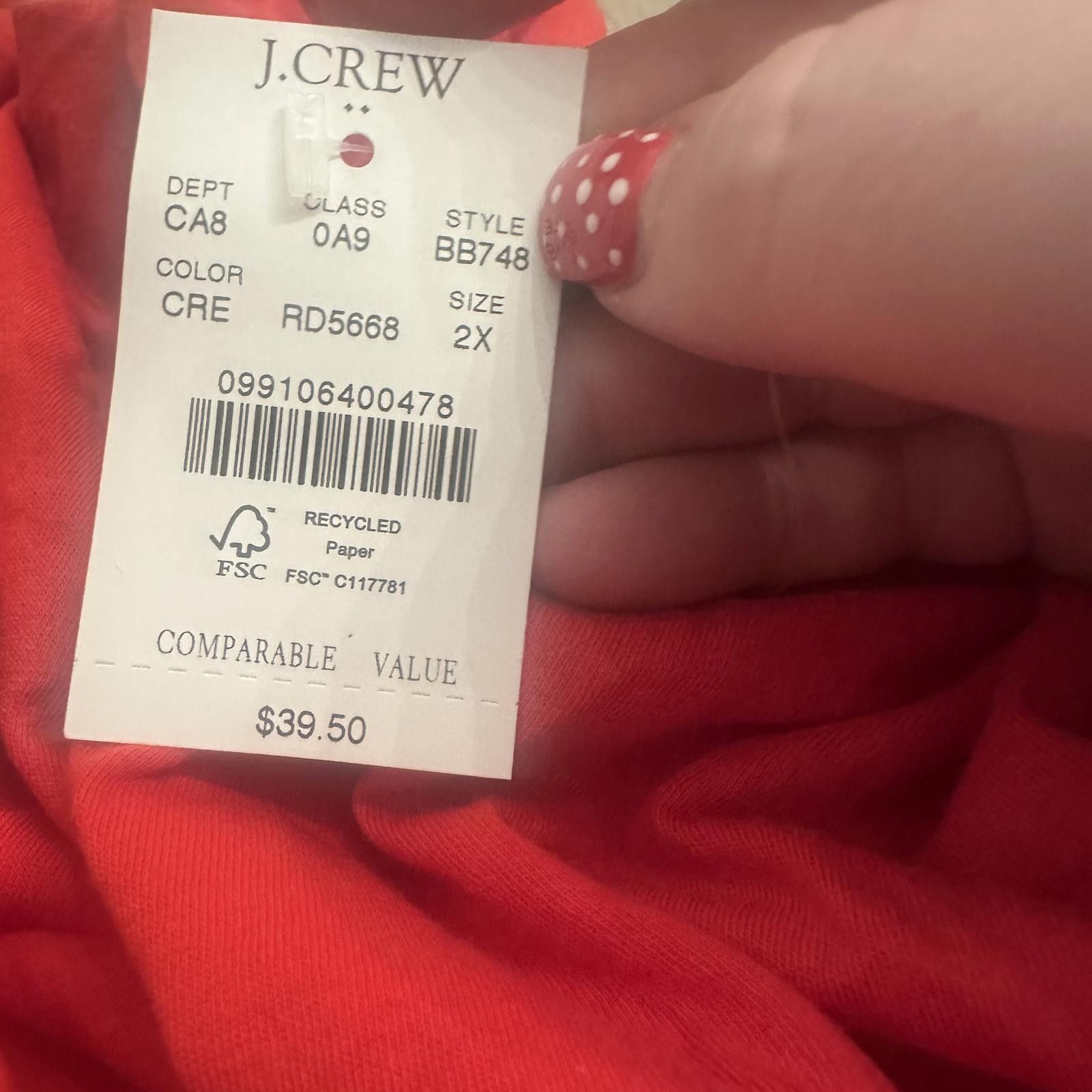 J.Crew J.Crew Red Long Sleeve Turtleneck - Size 2X Size XXL / US 16-18 / IT 52-54 - 2 Thumbnail