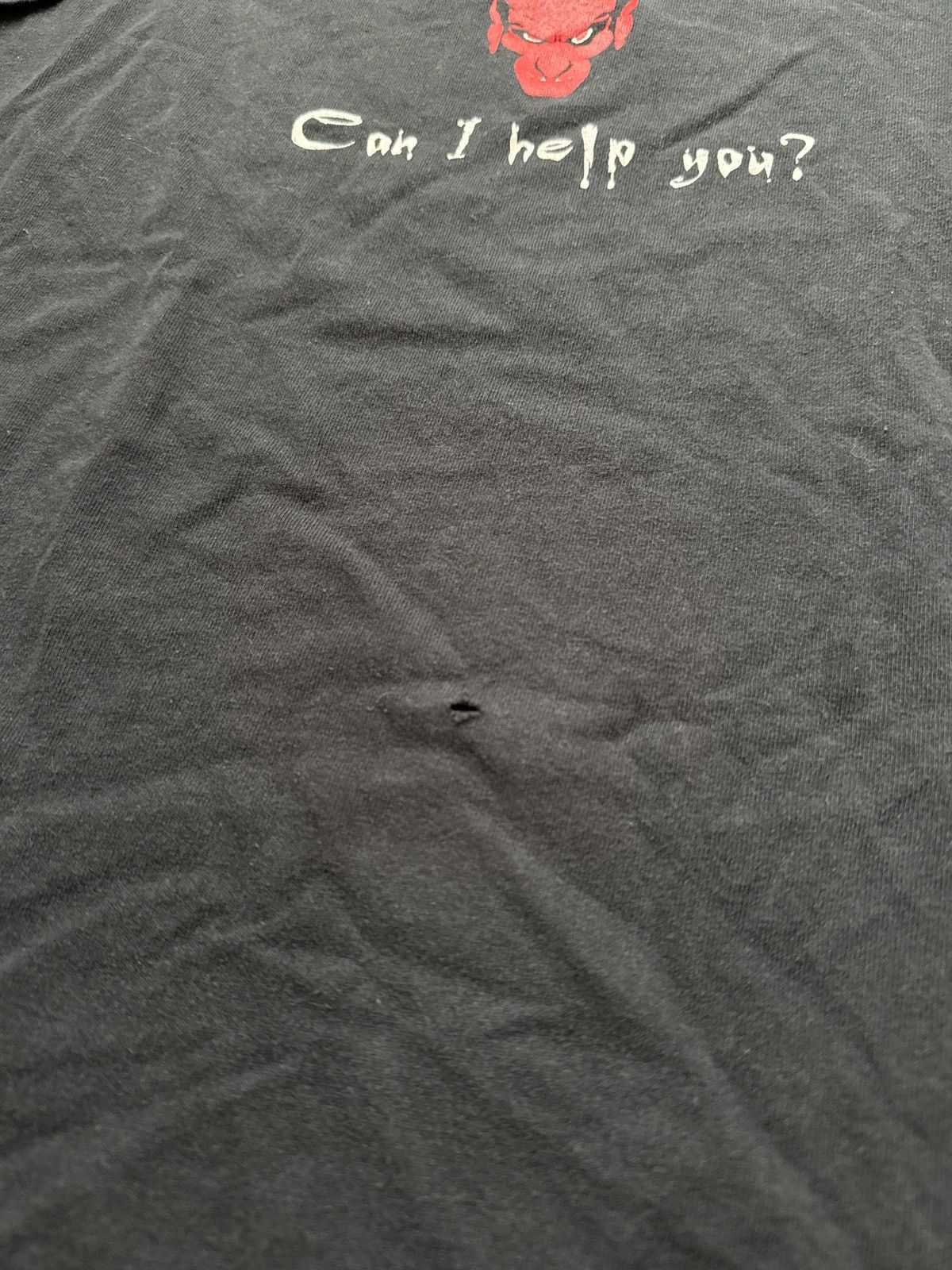 Vintage Vintage Y2K Gods Busy Can I Help You Devil Tee Shirt Size US M / EU 48-50 / 2 - 3 Thumbnail