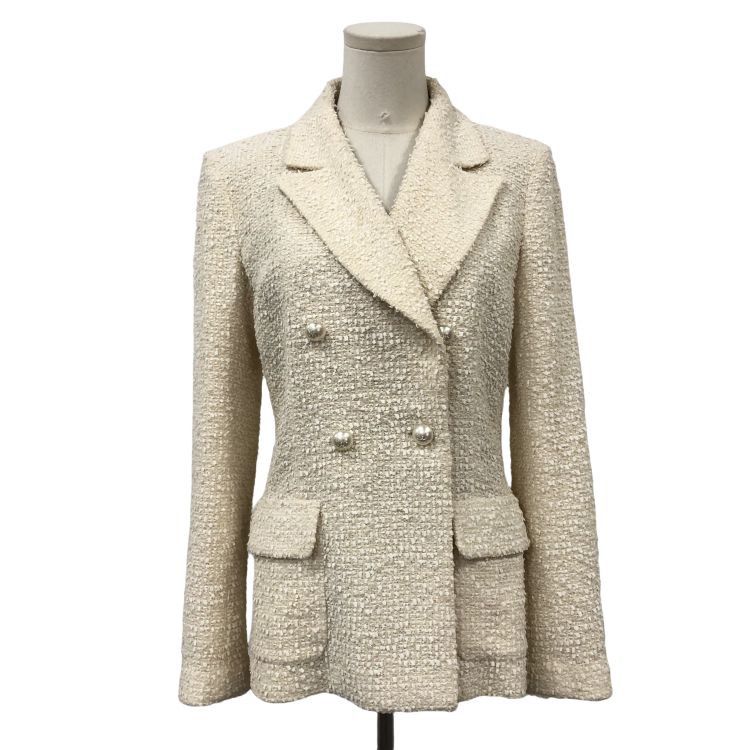 Chanel Chanel Cream Tweed Blazer Size 38 Size S / US 4 / IT 40 - 1 Thumbnail