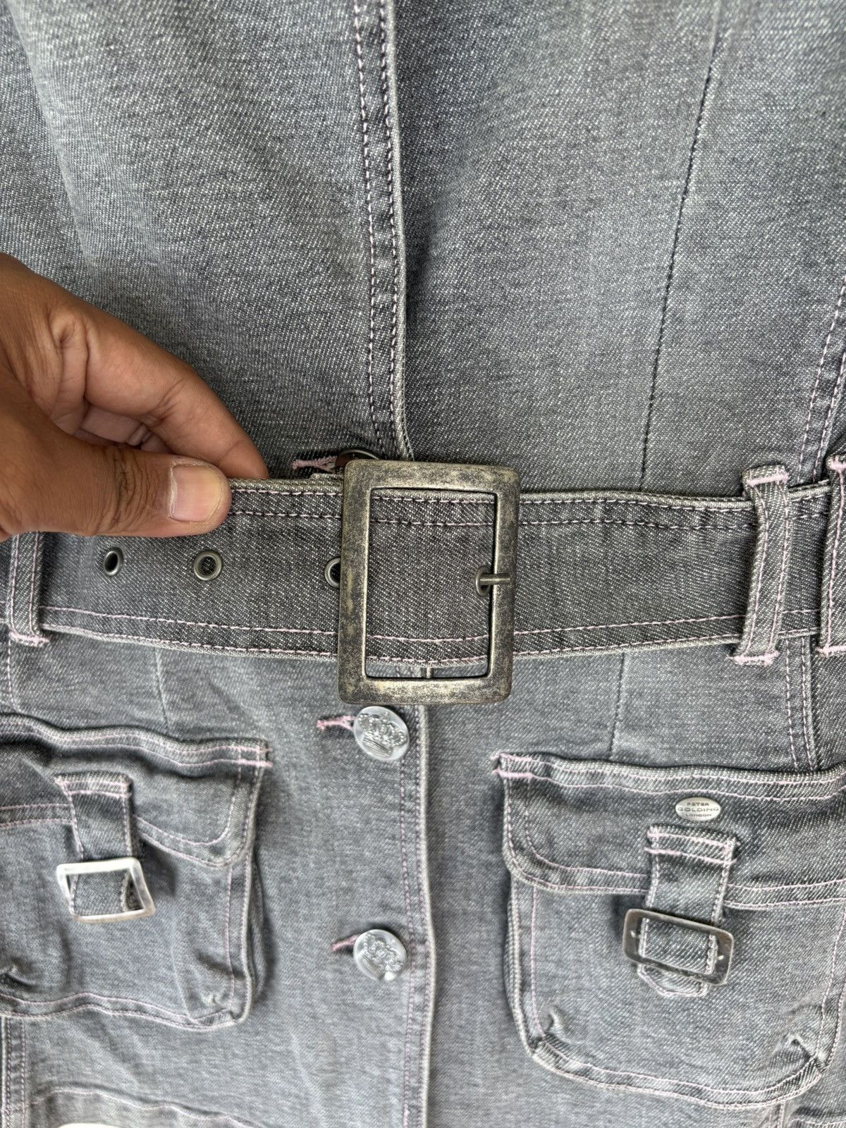 Vintage Vintage Golding Grey Military Style Belted Utility Jacket Size US M / EU 48-50 / 2 - 11 Thumbnail
