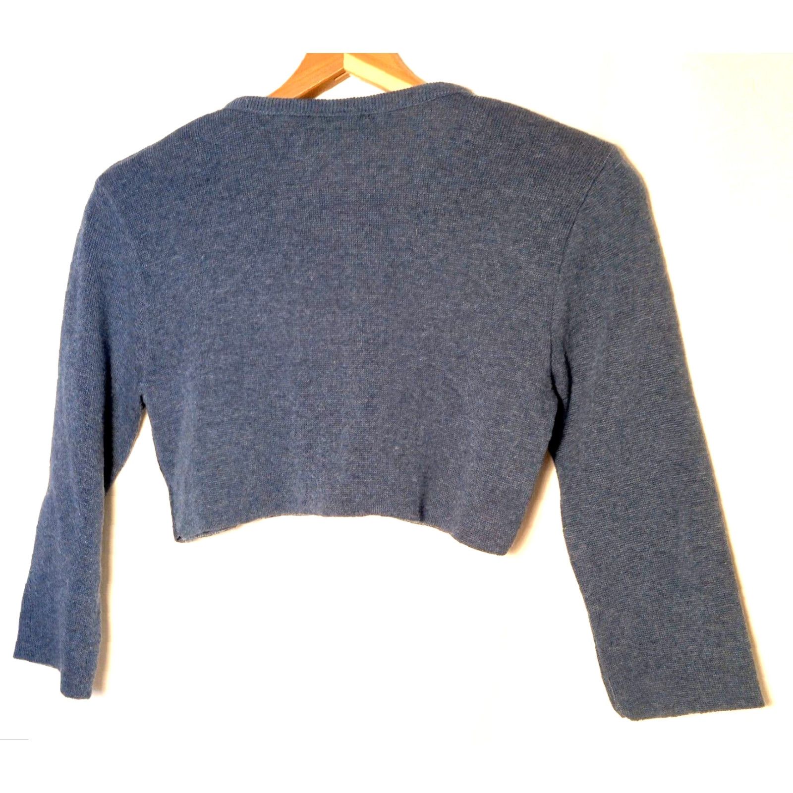 THE GREAT VINTAGE The Great American Sweater Cropped Cardigan M Blue Casual Womens Size M / US 6-8 / IT 42-44 - 2 Thumbnail