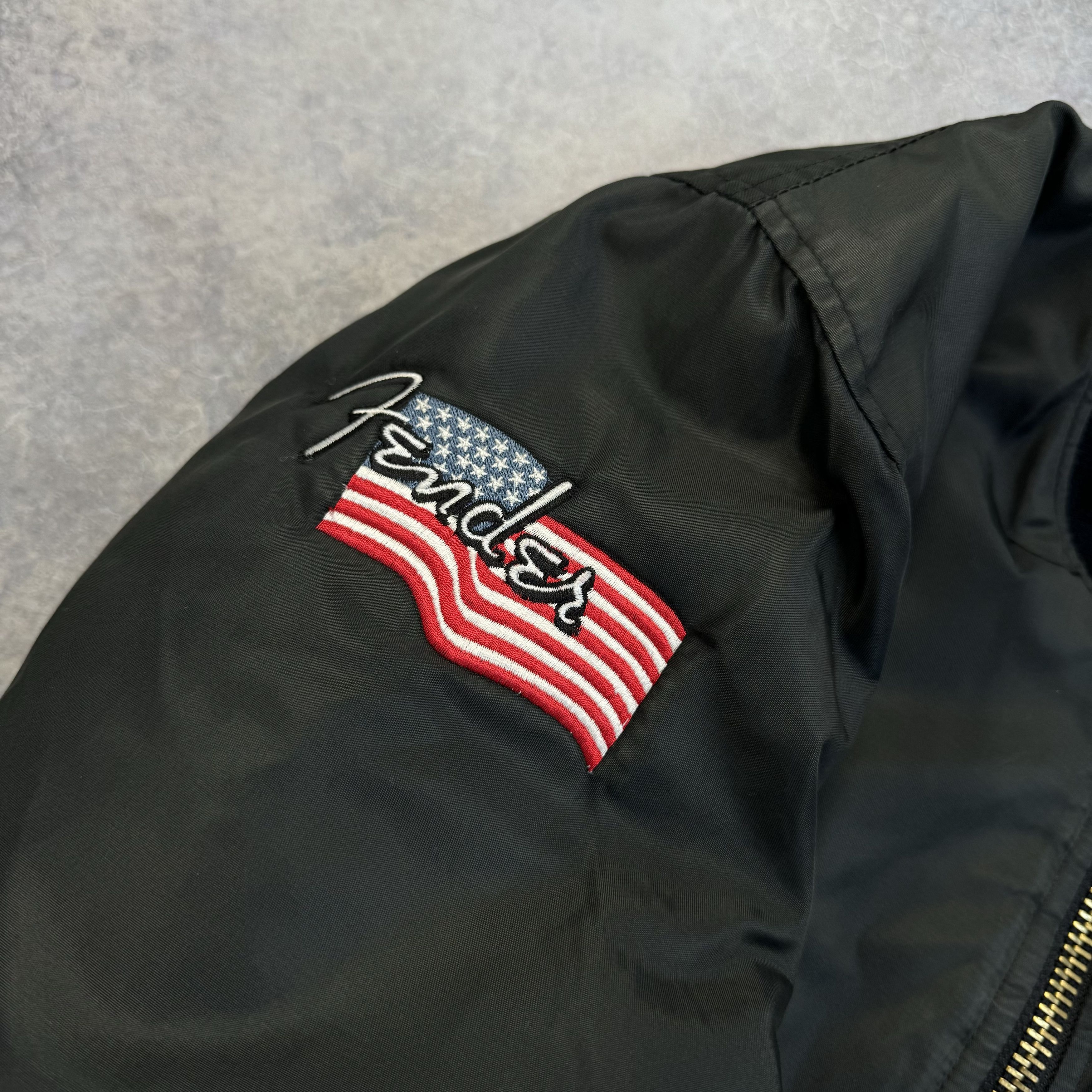 Vintage 90's FADED FENDER USA GUITAR MA-1 BOMBER FLIGTH JACKET Size US M / EU 48-50 / 2 - 5 Thumbnail