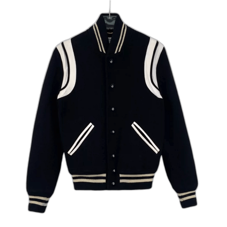 Saint Laurent Paris Saint Laurent Black Striped Baseball Jacket-2507 Size US M / EU 48-50 / 2 - 7 Thumbnail
