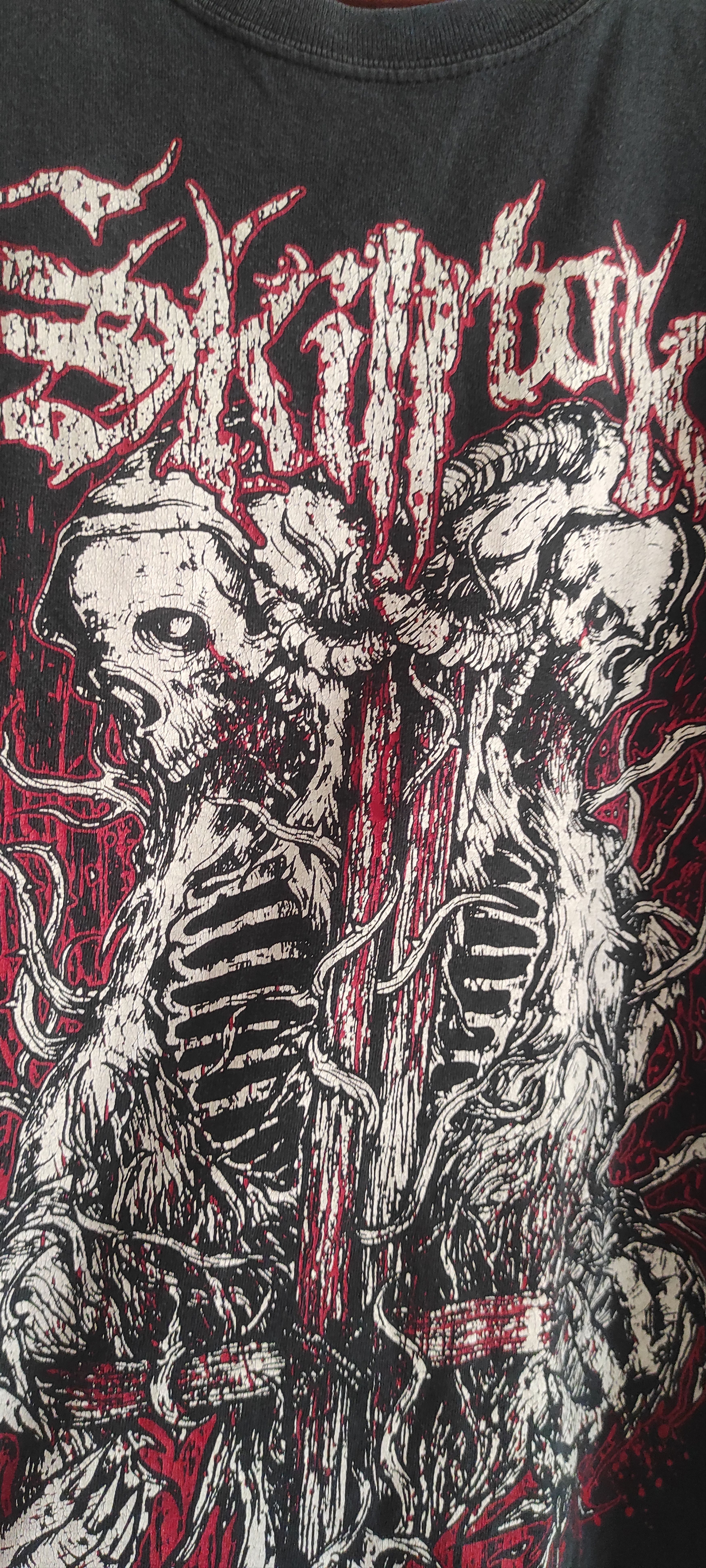 Gildan × Vintage VTG Gildan Graphic Skull Skeleton T shirt Skill To Kill Size US L / EU 52-54 / 3 - 12 Thumbnail