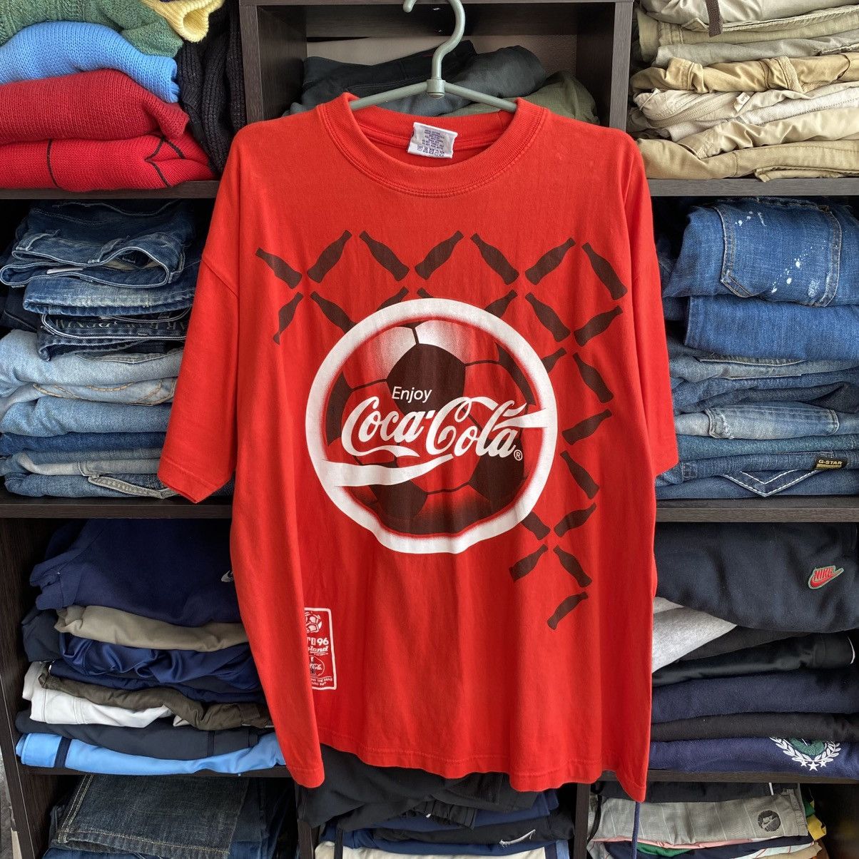 Coca Cola Vintage Coca Cola UEFA Euro 1994 Big Graphic logo tee Size US L / EU 52-54 / 3 - 1 Thumbnail
