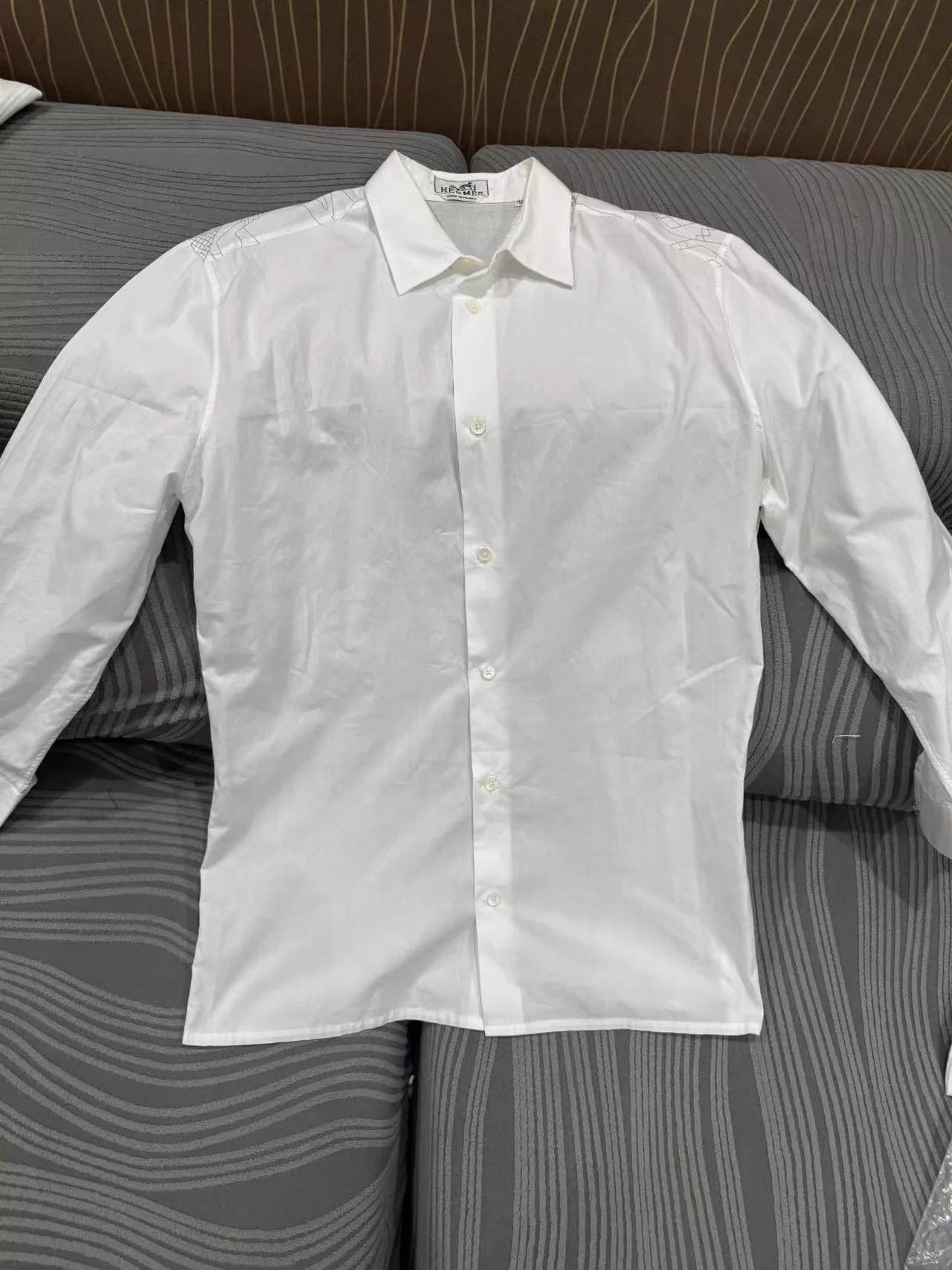 Hermes Hermès Back Pattern Shirt 99 New 39 M Size US M / EU 48-50 / 2 - 1 Thumbnail