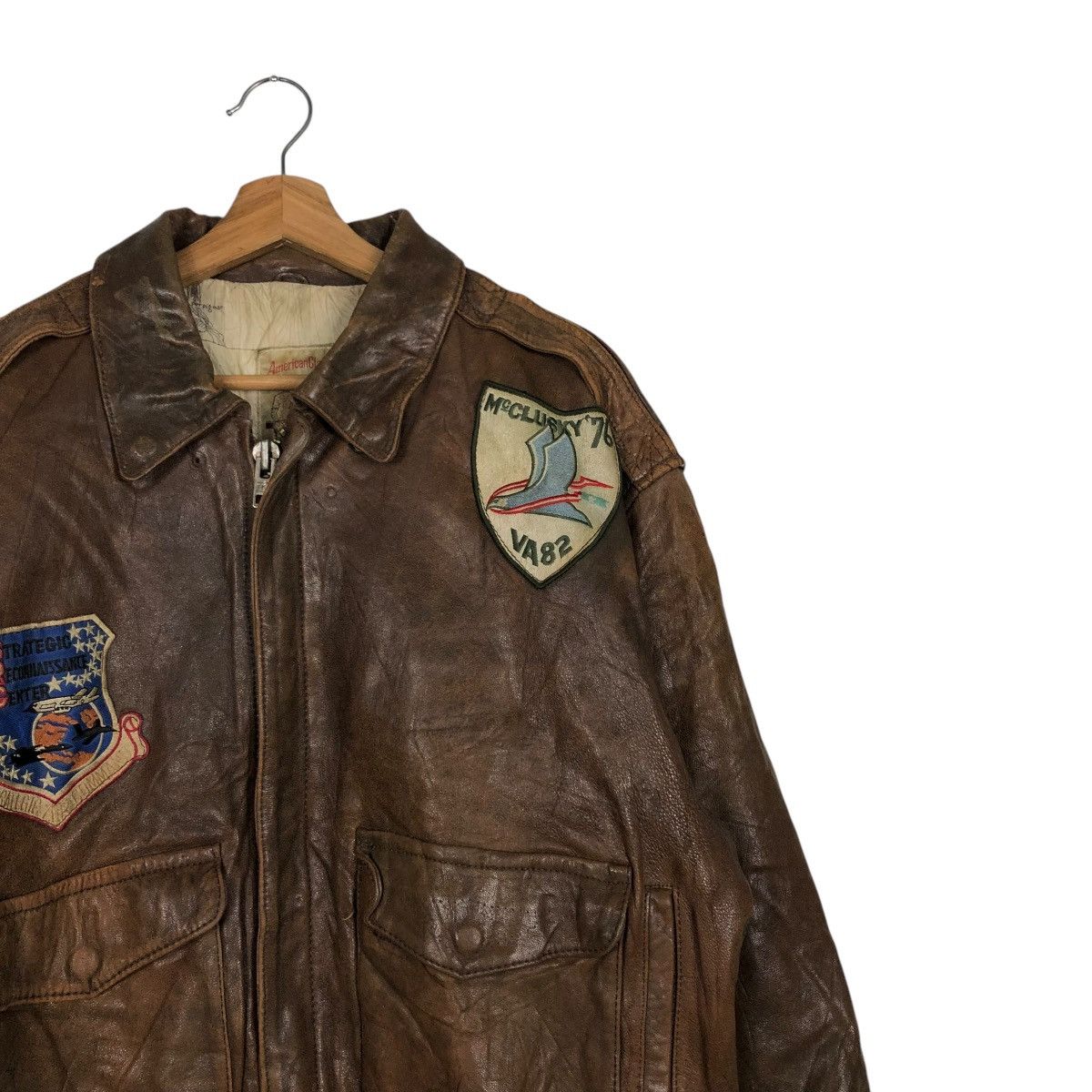 Avirex 🔥VINTAGE AVIREX GENUINE LEATHER JACKET AMERICAN CLASSIC USA Size US M / EU 48-50 / 2 - 9 Thumbnail