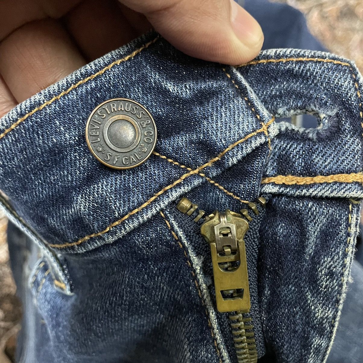 Levi's Vintage Clothing 🔥Levis 505 Big E Repro Stoned Washed Distress Denim Jeans Size US 32 / EU 48 - 10 Thumbnail