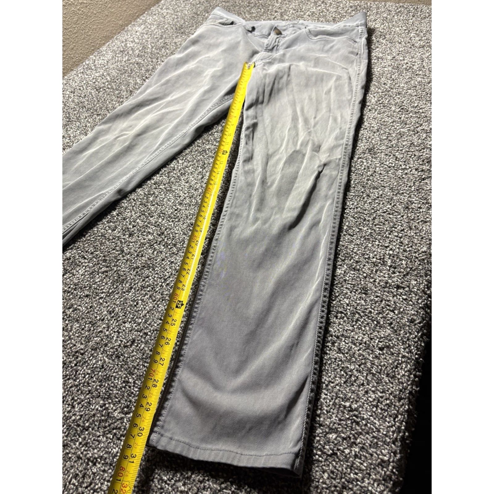 Faherty Faherty Pants Mens 32 Gray Chino Stretch Twill Casual Tapered Leg Comfort Soft Size US 32 / EU 48 - 4 Thumbnail