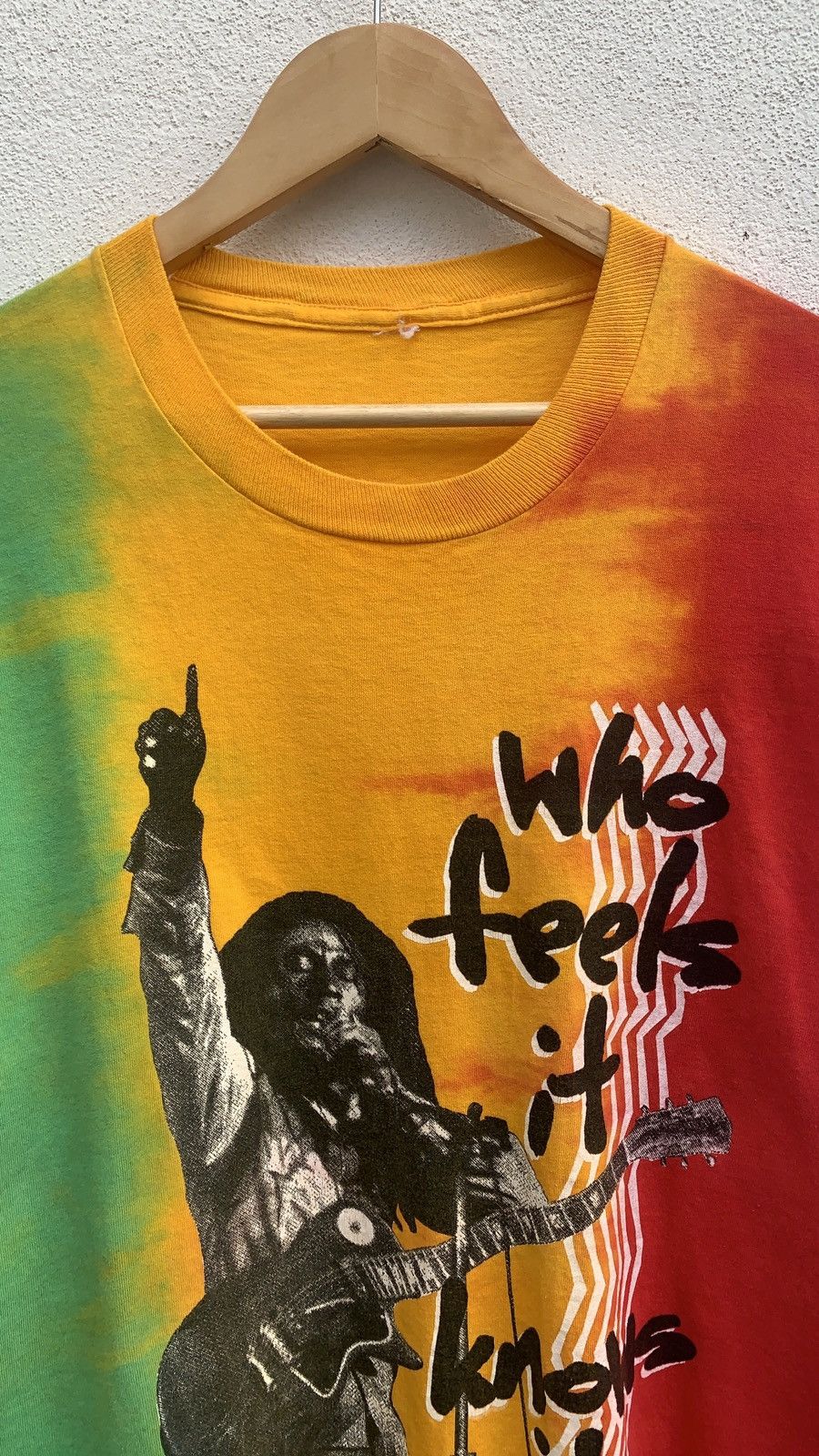 Band Tees 90s Bob Marley Single Stitch Rasta Tie Dye T Shirt Size US XL / EU 56 / 4 - 4 Thumbnail