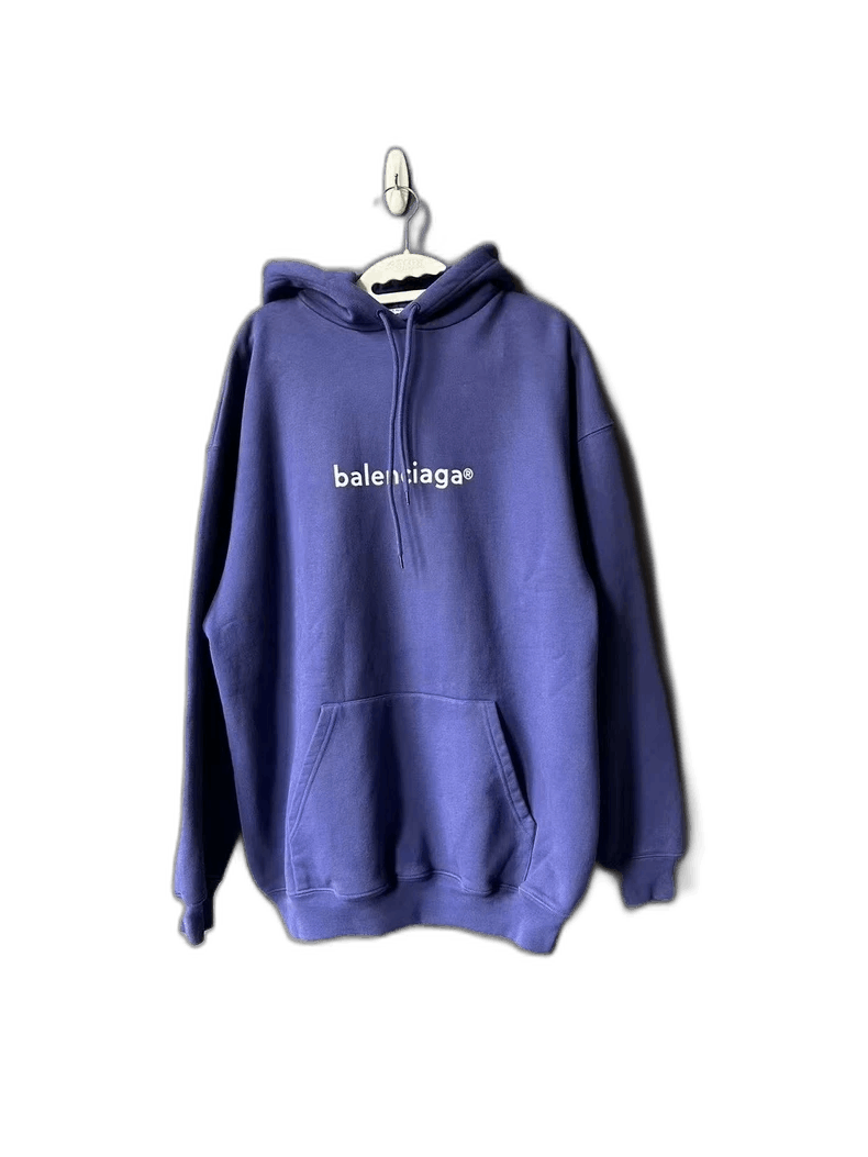 Balenciaga Balenciaga Blue Letter Print Hoodie Size US S / EU 44-46 / 1 - 1 Thumbnail