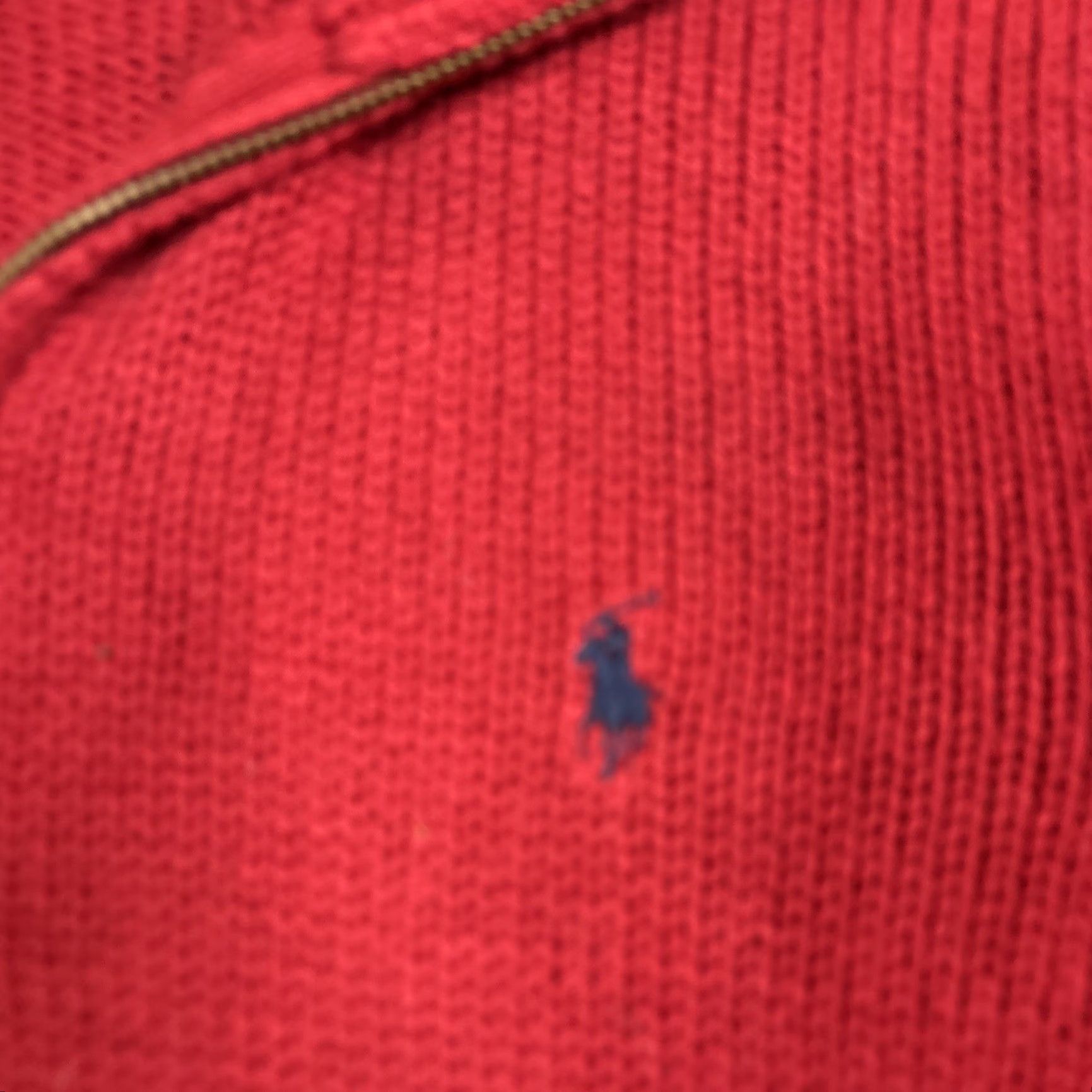 Polo Ralph Lauren VINTAGE Polo Ralph Lauren Red 1/4 Zip Sweater L Mock Neck Zip Pullover Classic Mens Size US L / EU 52-54 / 3 - 2 Thumbnail