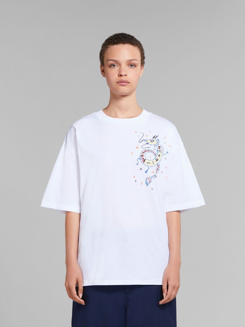 Marni o1f1d3z0625 T-Shirt in White Size M / US 6-8 / IT 42-44 - 2 Thumbnail