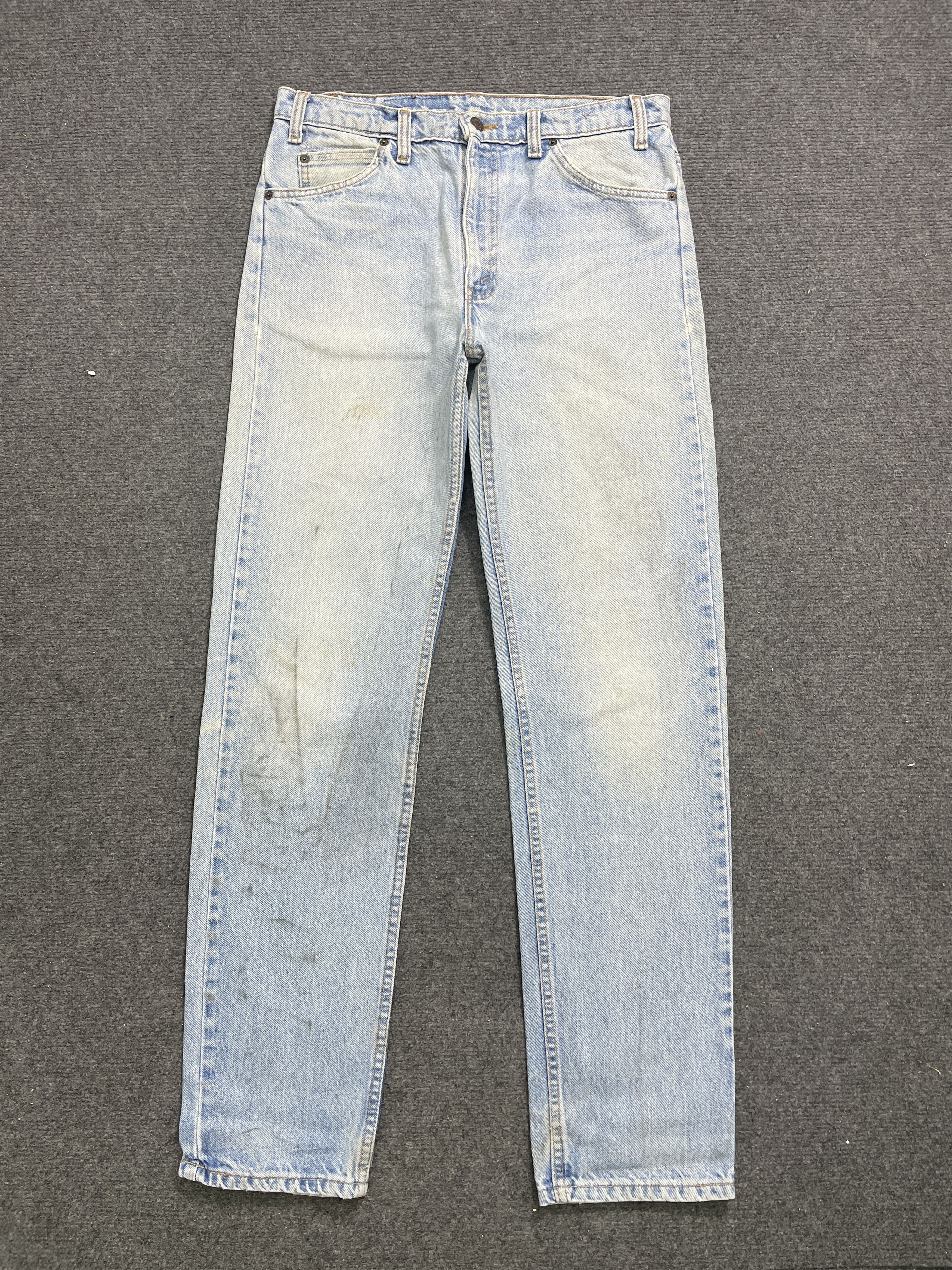 image of 90's Levis 505 Orange Tab Light Wash Jeans in Blue Denim, Men's (Size 34)