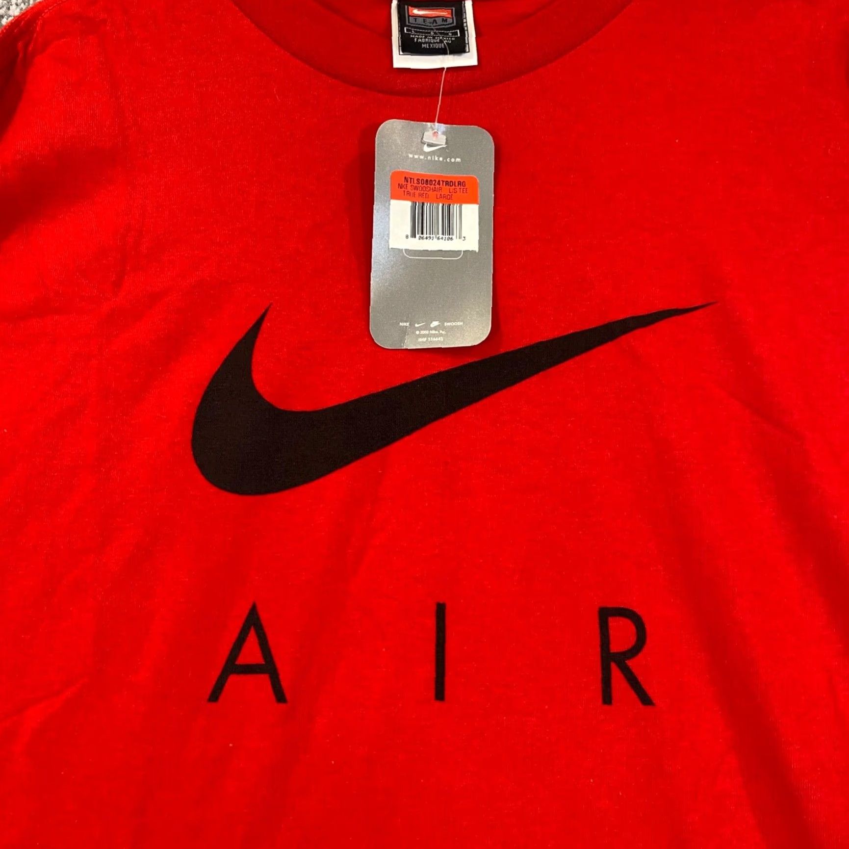 Nike VINTAGE Nike Shirt Long Sleeve Adult Large Red Black Swoosh 2002 Y2K Mens Size US L / EU 52-54 / 3 - 2 Thumbnail