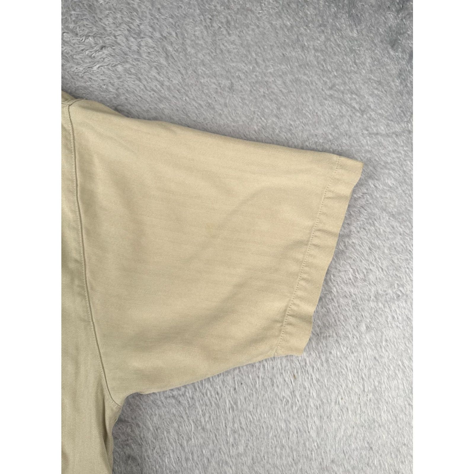Tommy Bahama VINTAGE Tommy Bahama Shirt Men Large Beige Vertical Stripe 100% Silk Button Up Casual Resort 90s Mens Beach Hawaii Size US L / EU 52-54 / 3 - 2 Thumbnail