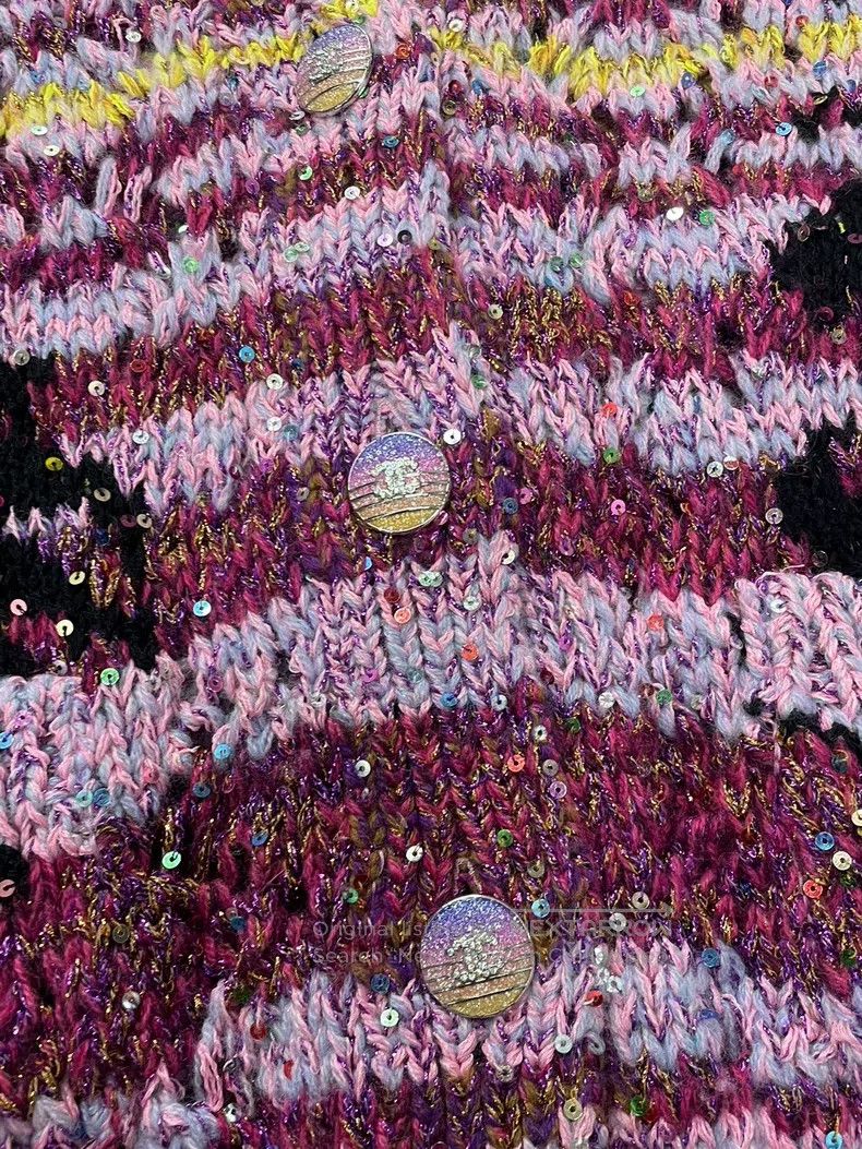 Chanel Chanel 24C colourful sequin knitted cardigan coat Size XXS / US 00 / IT 34 - 2 Thumbnail