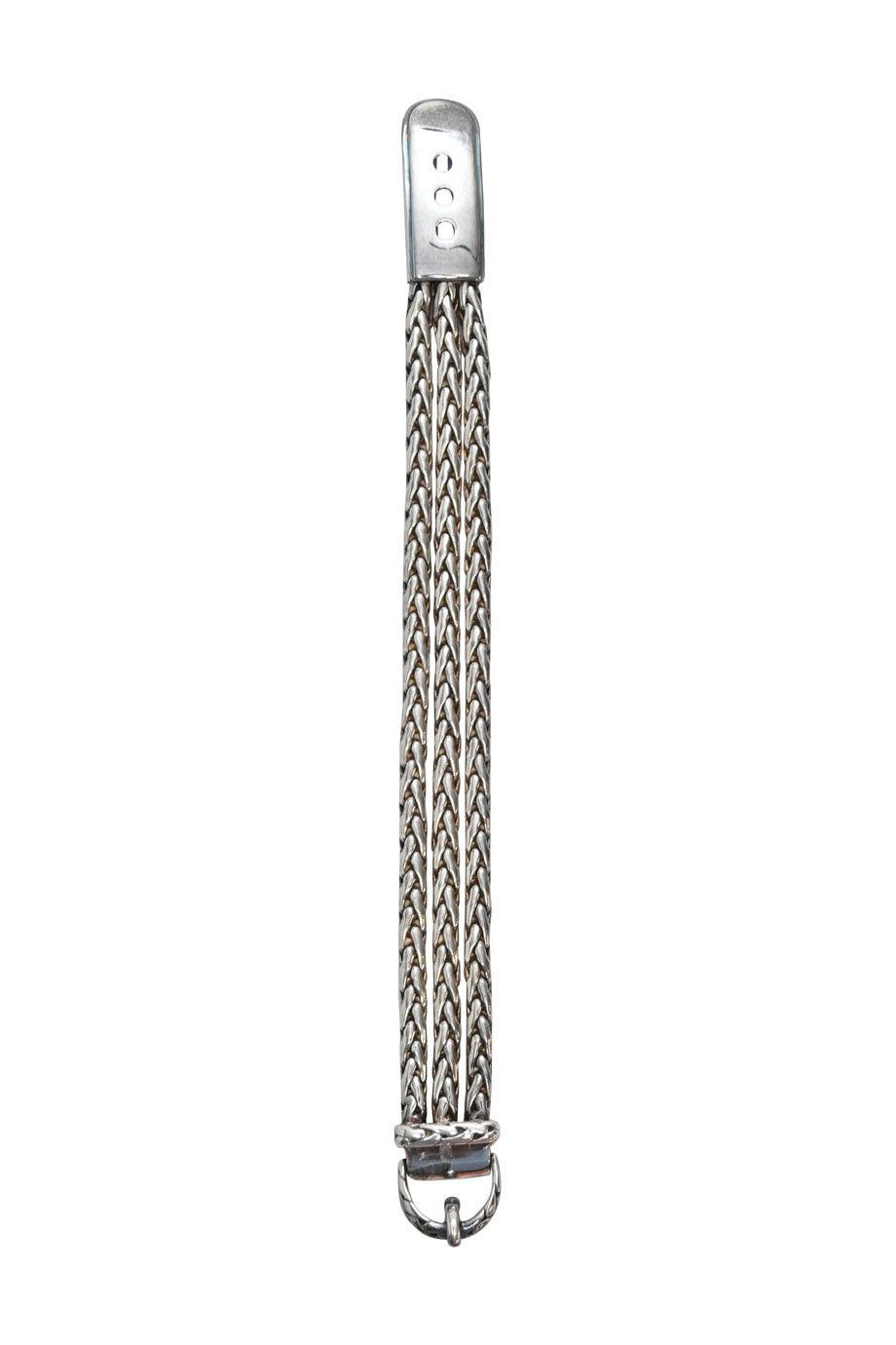 image of Hermes 925 Sterling Silver Diane Chainlink Bracelet With Buckle Fastening, Women's