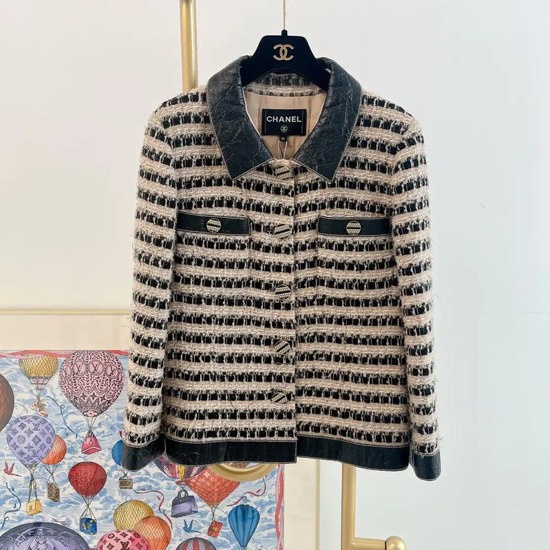 Chanel Colorblock Wool Jacket for Women 0089