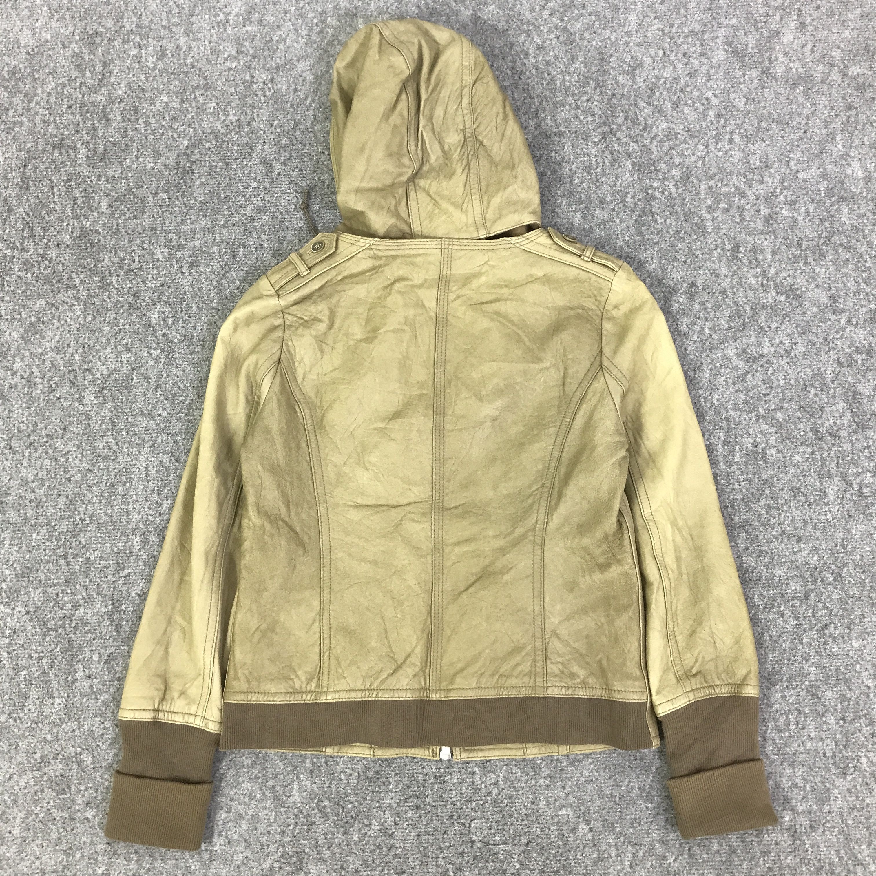 Japanese Brand SOFFITTO LEATHER HOODIE JACKET K110B8 Size US L / EU 52-54 / 3 - 3 Thumbnail