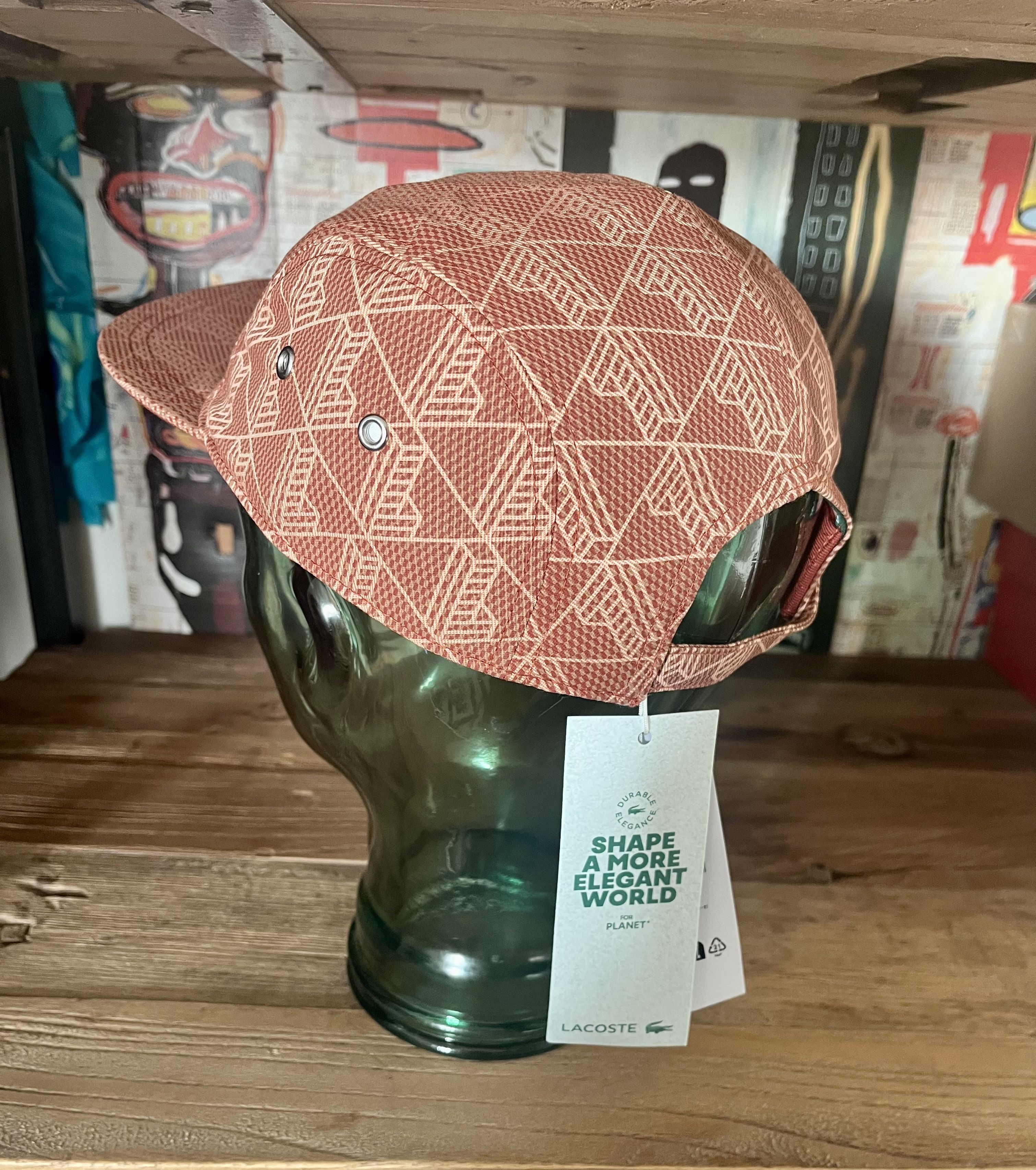 Lacoste Lacoste geometric panel cap girolle marron Large new Size ONE SIZE - 3 Thumbnail