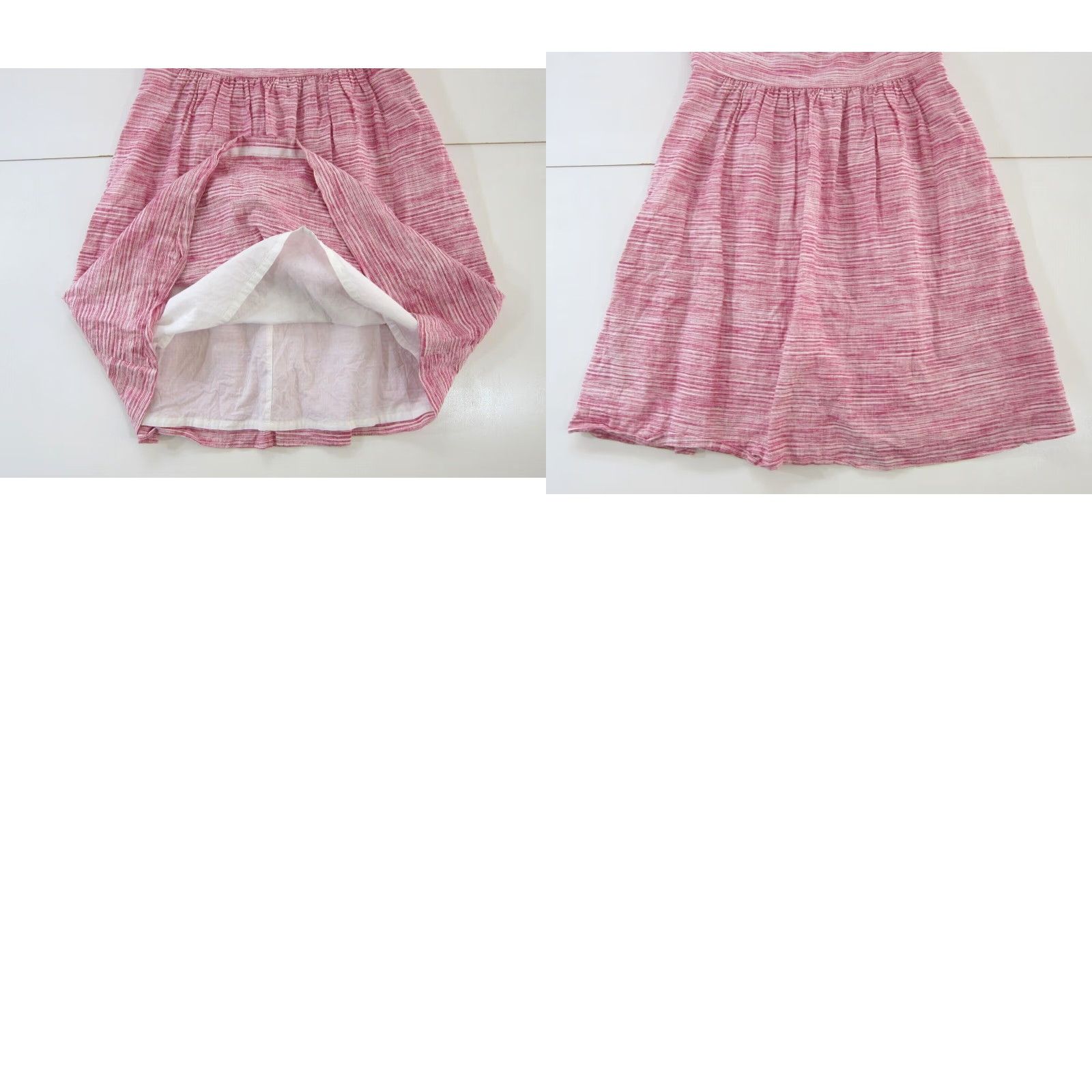 Banana Republic Banana Republic Linen Pink White Stripe Strapless Empire Waist Dress 12 Size XL / US 12-14 / IT 48-50 - 8 Thumbnail