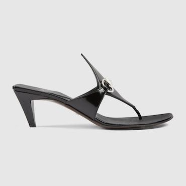 Gucci Horsebit Metallic Thong Sandals SIZE 39.5