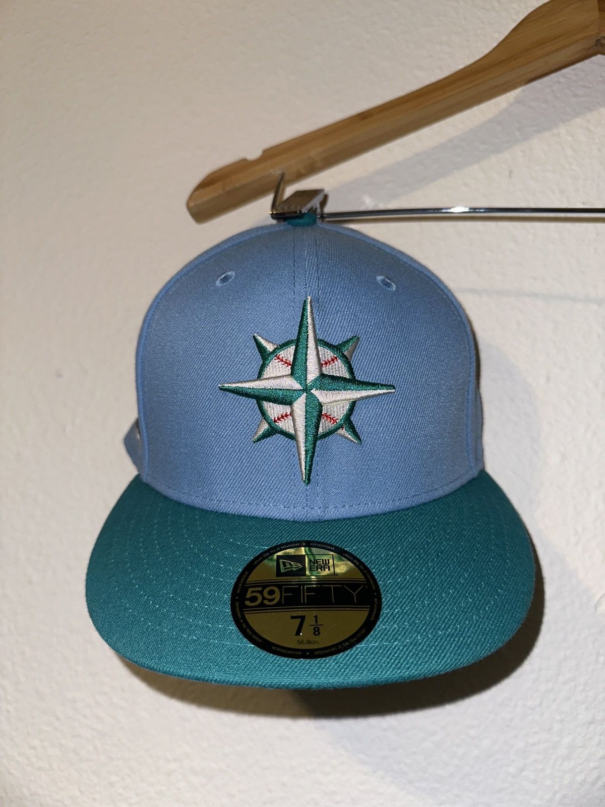 New Era 71/8 New Era Seattle Mariners Fitted Hat Size ONE SIZE - 1 Thumbnail