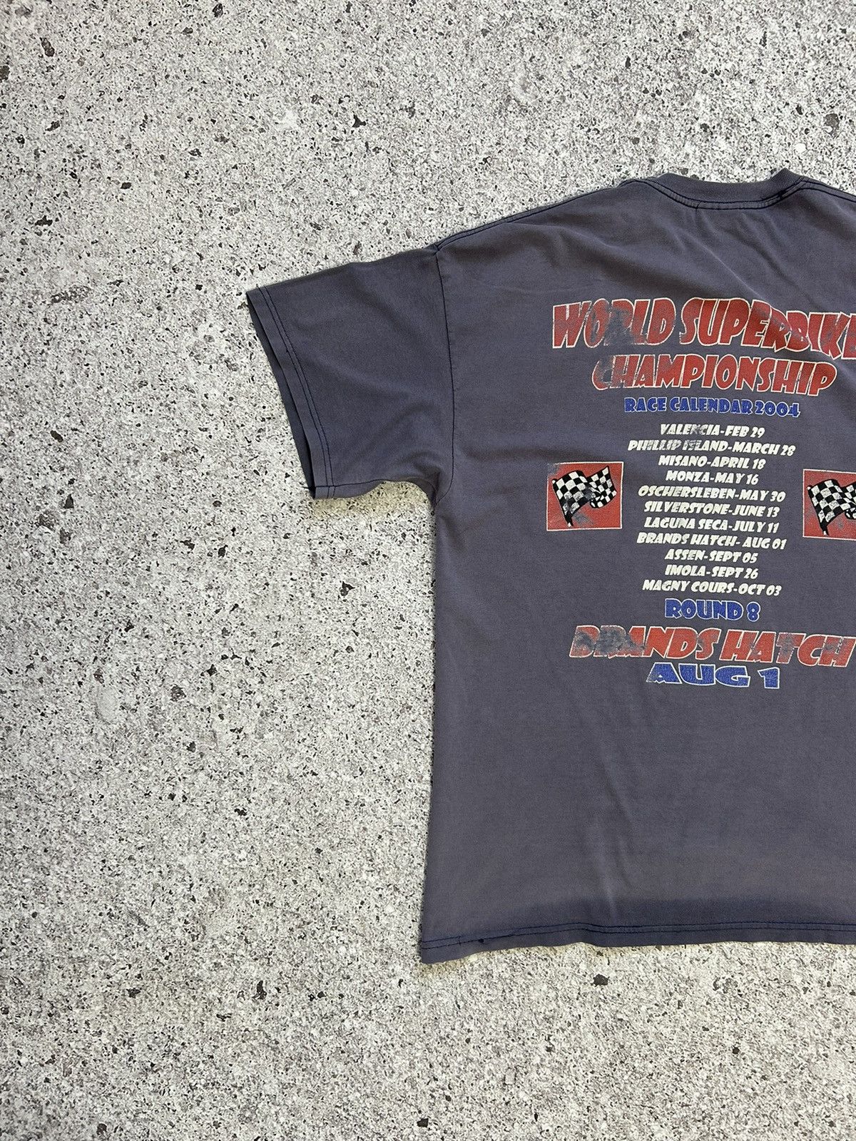 Vintage Vintage Superbike World Championship Race Calendar 2004 Tee Size US XL / EU 56 / 4 - 7 Thumbnail