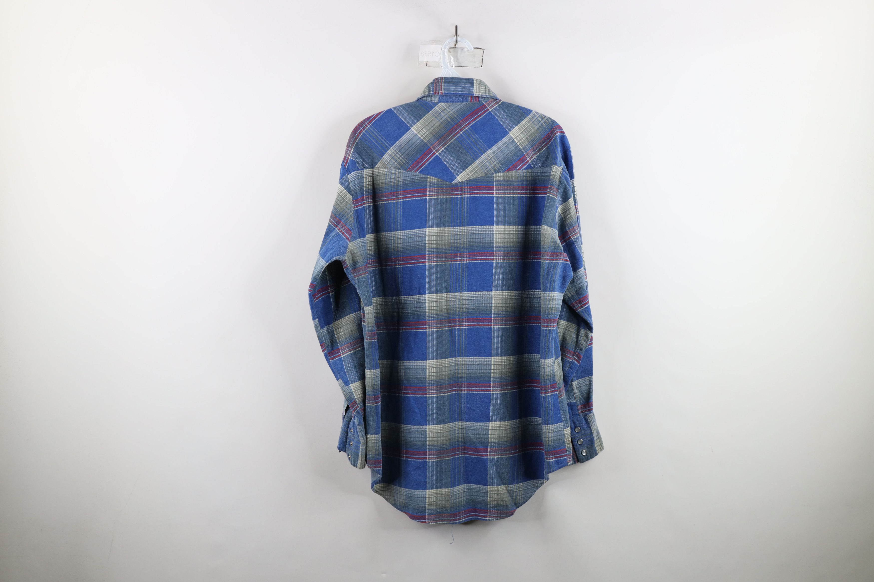 Vintage Vintage 70s Streetwear Western Flannel Snap Button Shirt Size US L / EU 52-54 / 3 - 12 Thumbnail
