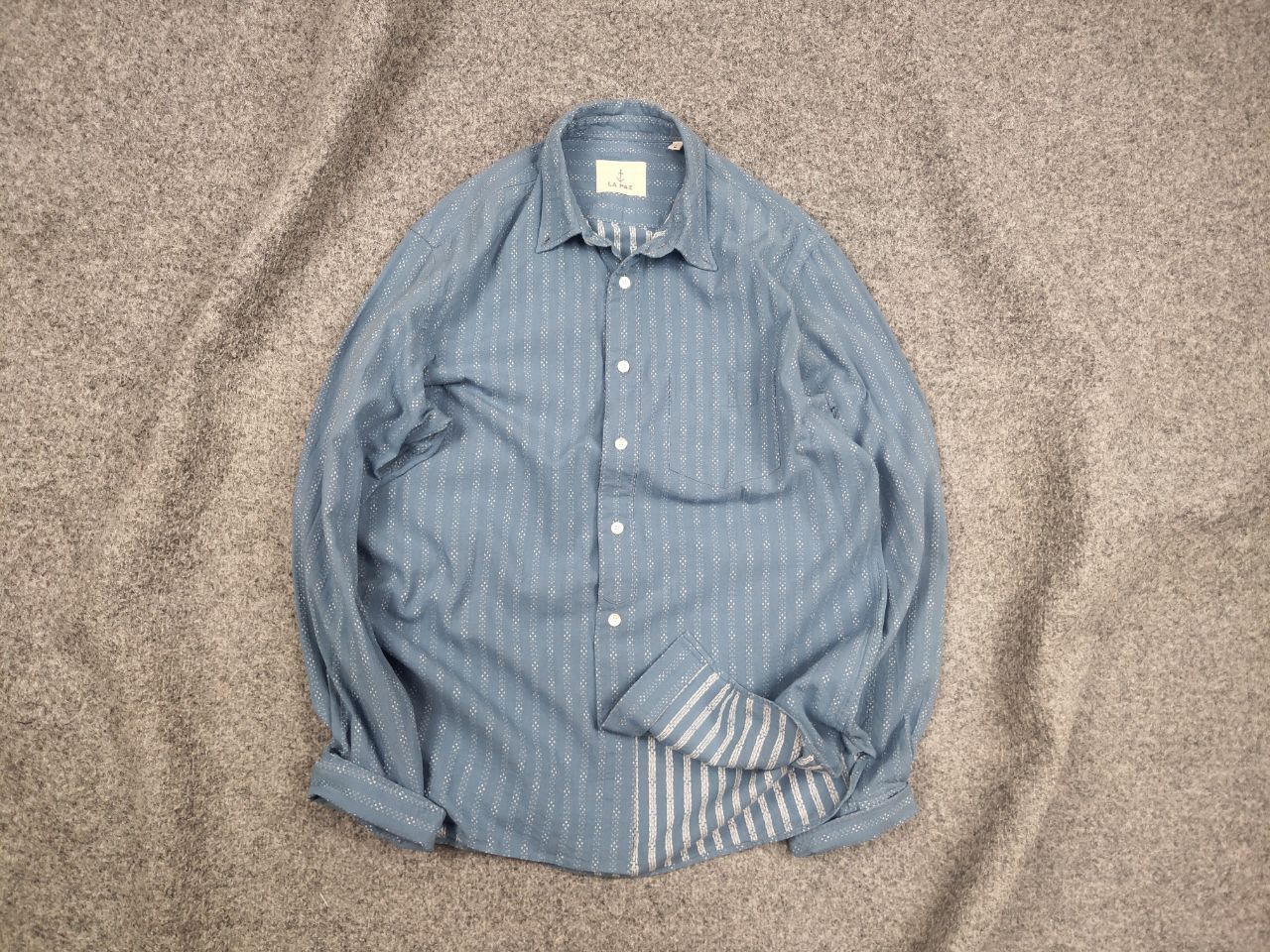 La Paz La Paz Design Casual Blue Pattern button Long sleeve Shirt Size US M / EU 48-50 / 2 - 1 Thumbnail