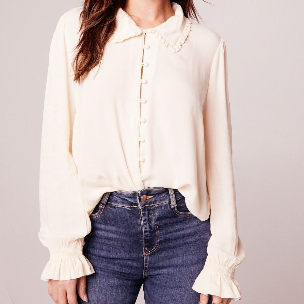 Other NWT B.O.G. Band of the Free Denise Ruffle Collar Top Sz. M Size M / US 6-8 / IT 42-44 - 3 Thumbnail