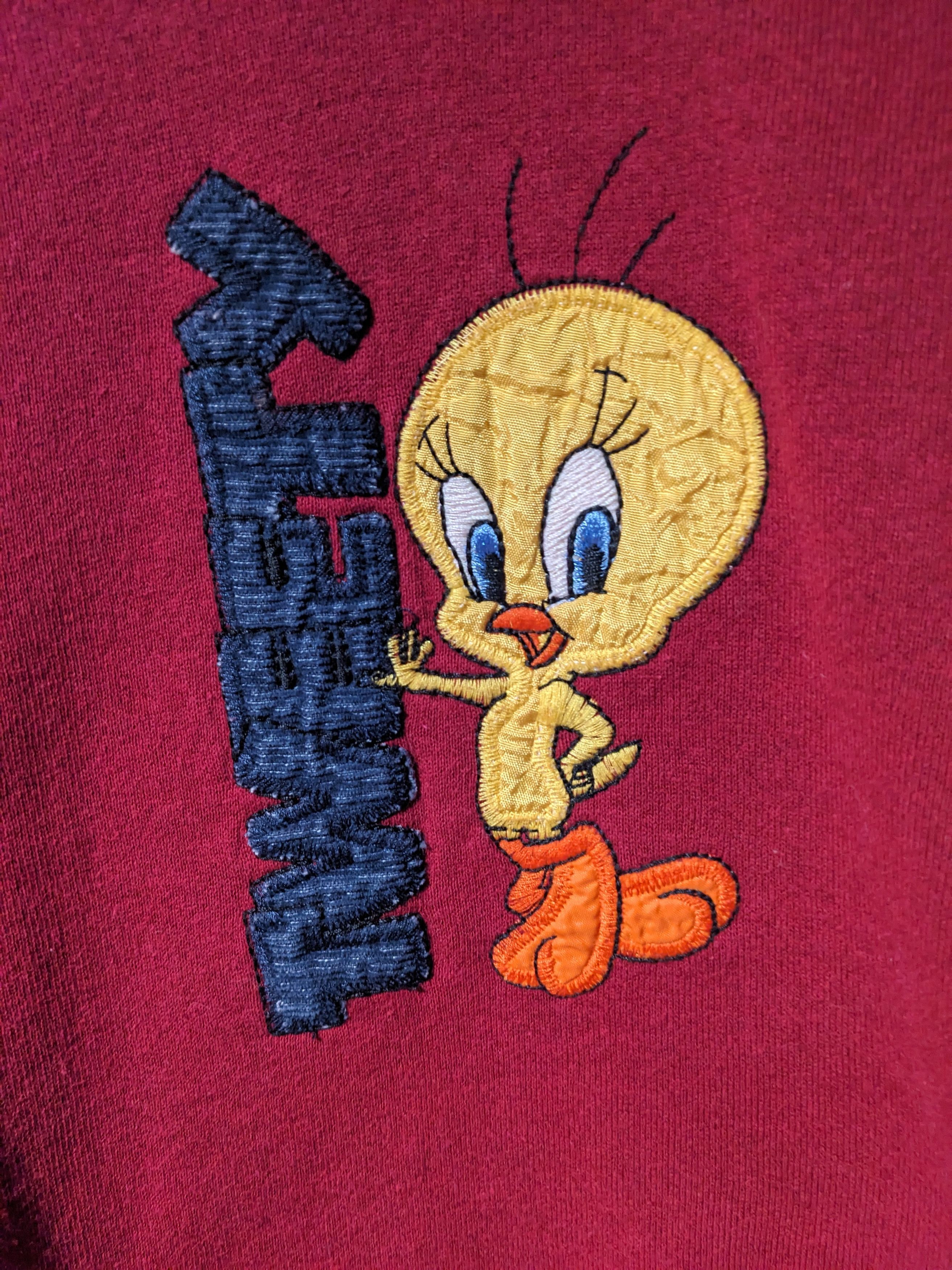 Cartoon Network × Vintage Vintage 1996 Tweety Bird Looney Tunes Red Large Sweatshirt Size US L / EU 52-54 / 3 - 2 Thumbnail