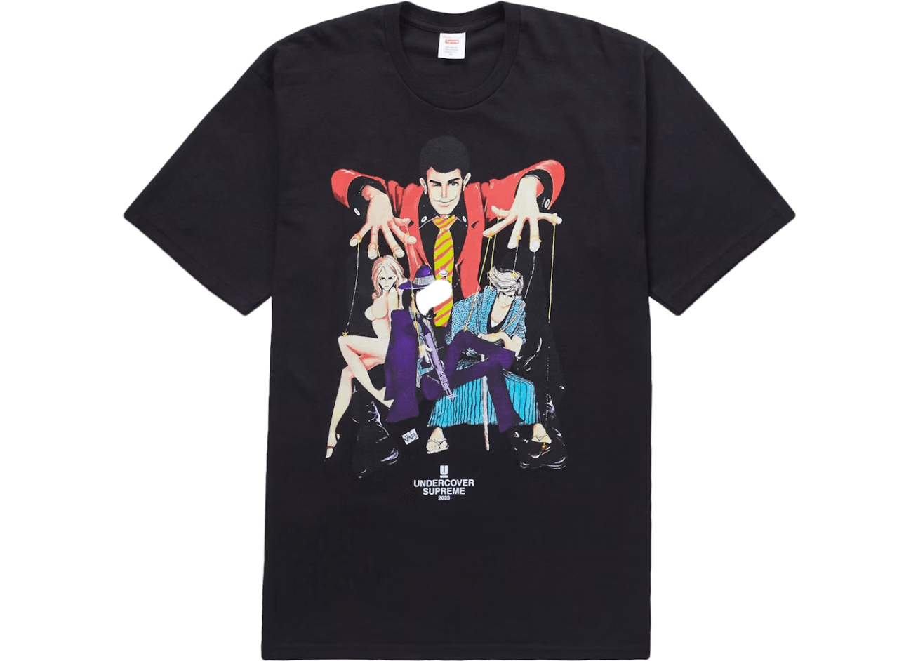 Pre-owned Supreme X Undercover Supreme Undercover Lupin Tee In Black