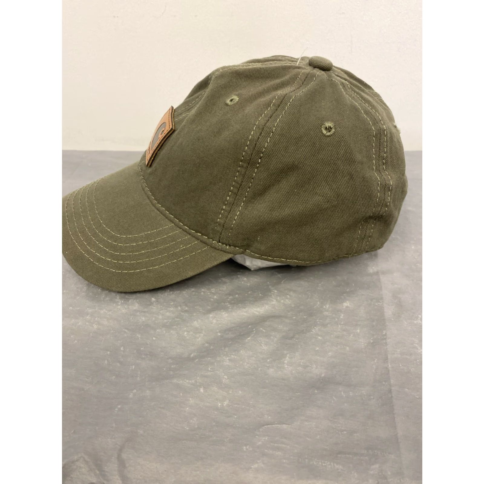 Carhartt CARHARTT Men's Canvas Cap Dusty Olive Green OSFA Velcro Hat Size ONE SIZE - 6 Thumbnail